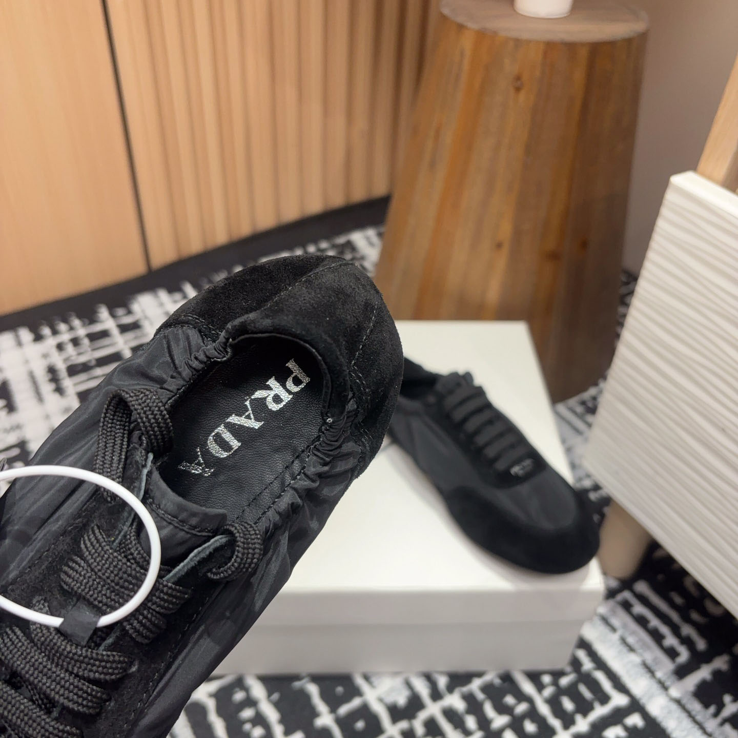 Prada Collapse Re-Nylon And Suede Sneakers - DesignerGu