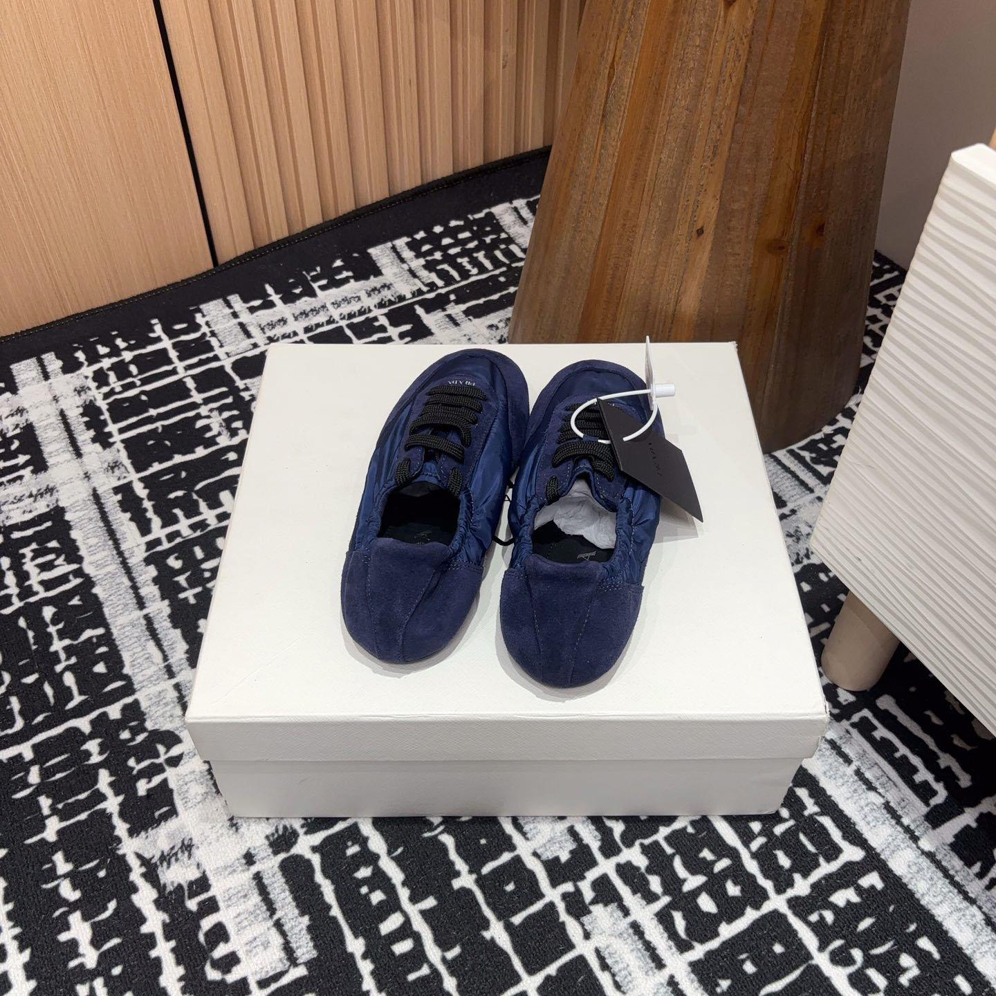 Prada Collapse Re-Nylon And Suede Sneakers - DesignerGu