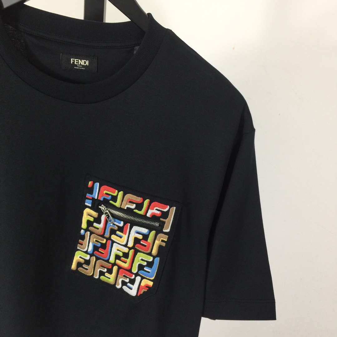 Fendi Lunar New Year Black Cotton T-shirt - DesignerGu