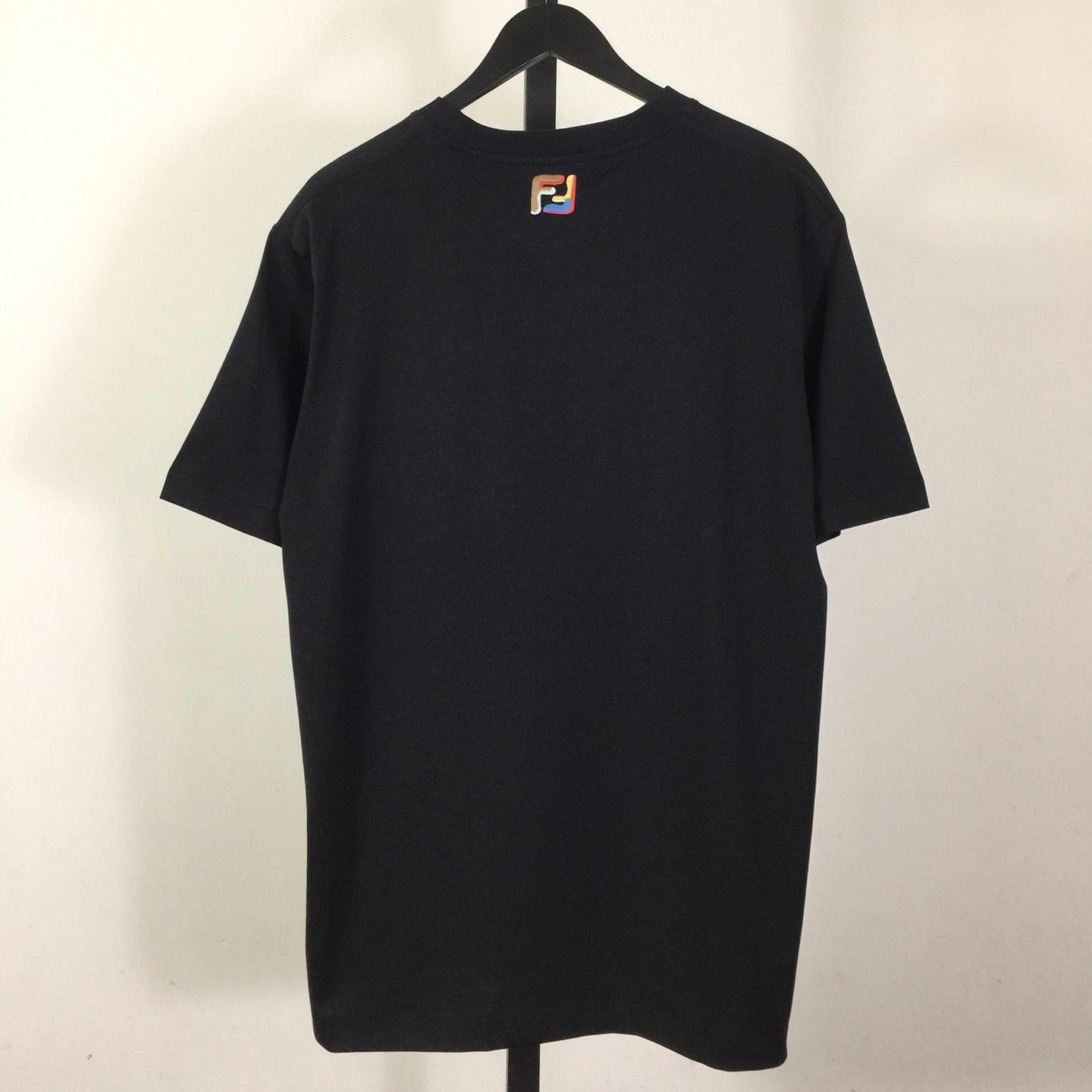 Fendi Lunar New Year Black Cotton T-shirt - DesignerGu