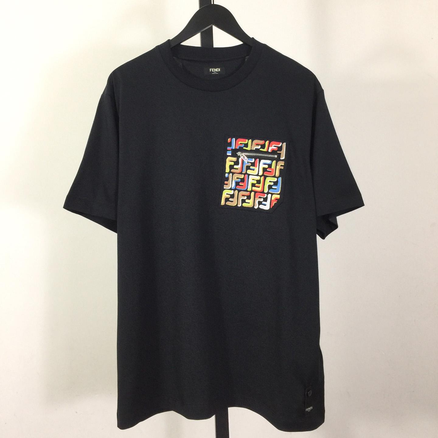 Fendi Lunar New Year Black Cotton T-shirt - DesignerGu