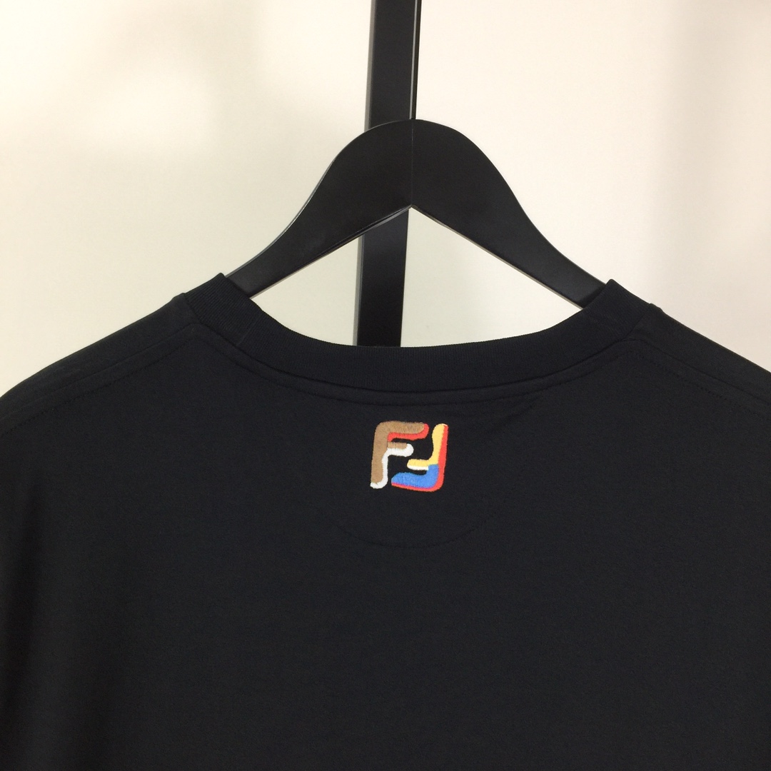 Fendi Lunar New Year Black Cotton T-shirt - DesignerGu