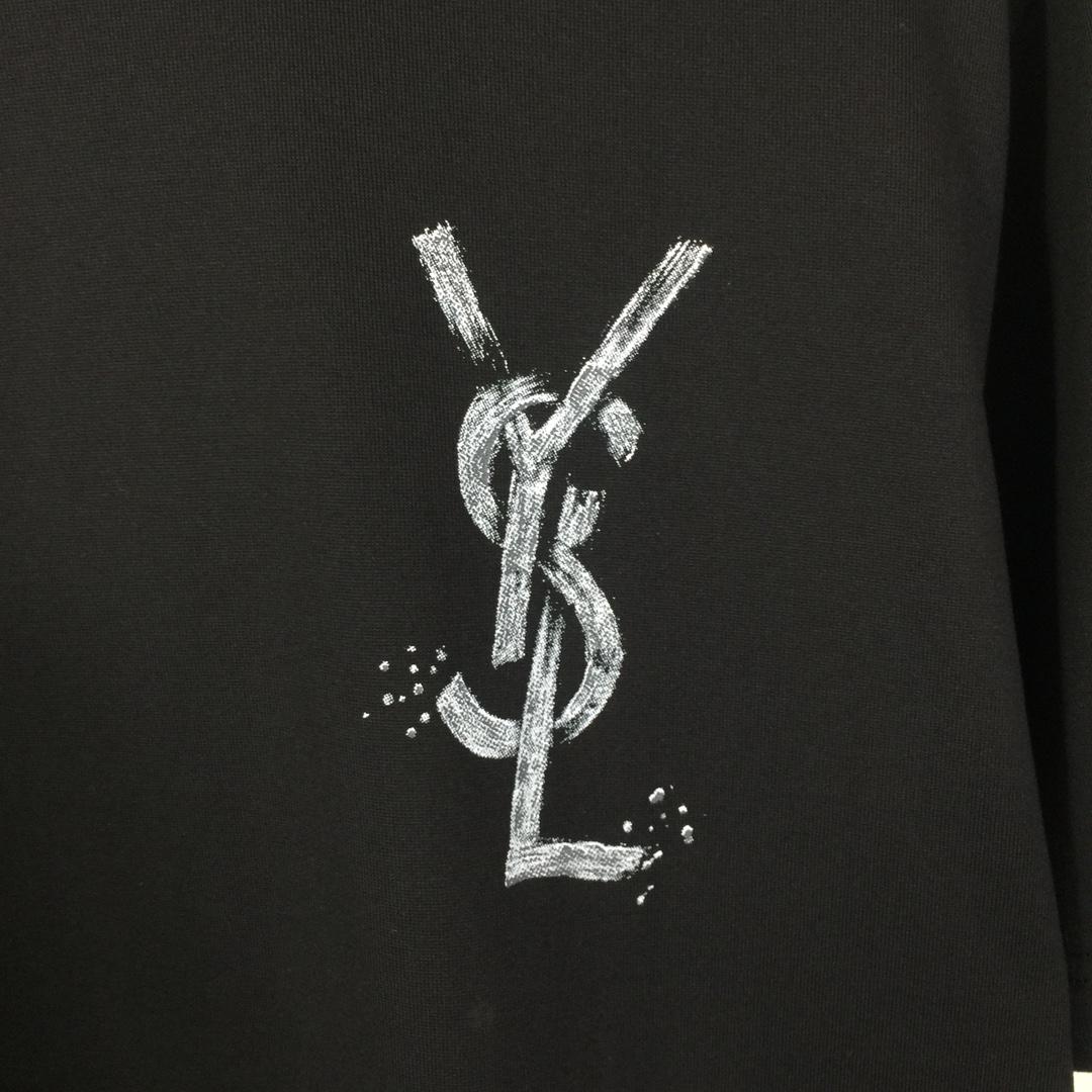 Saint Laurent Cotton-jersey T-shirt  - DesignerGu