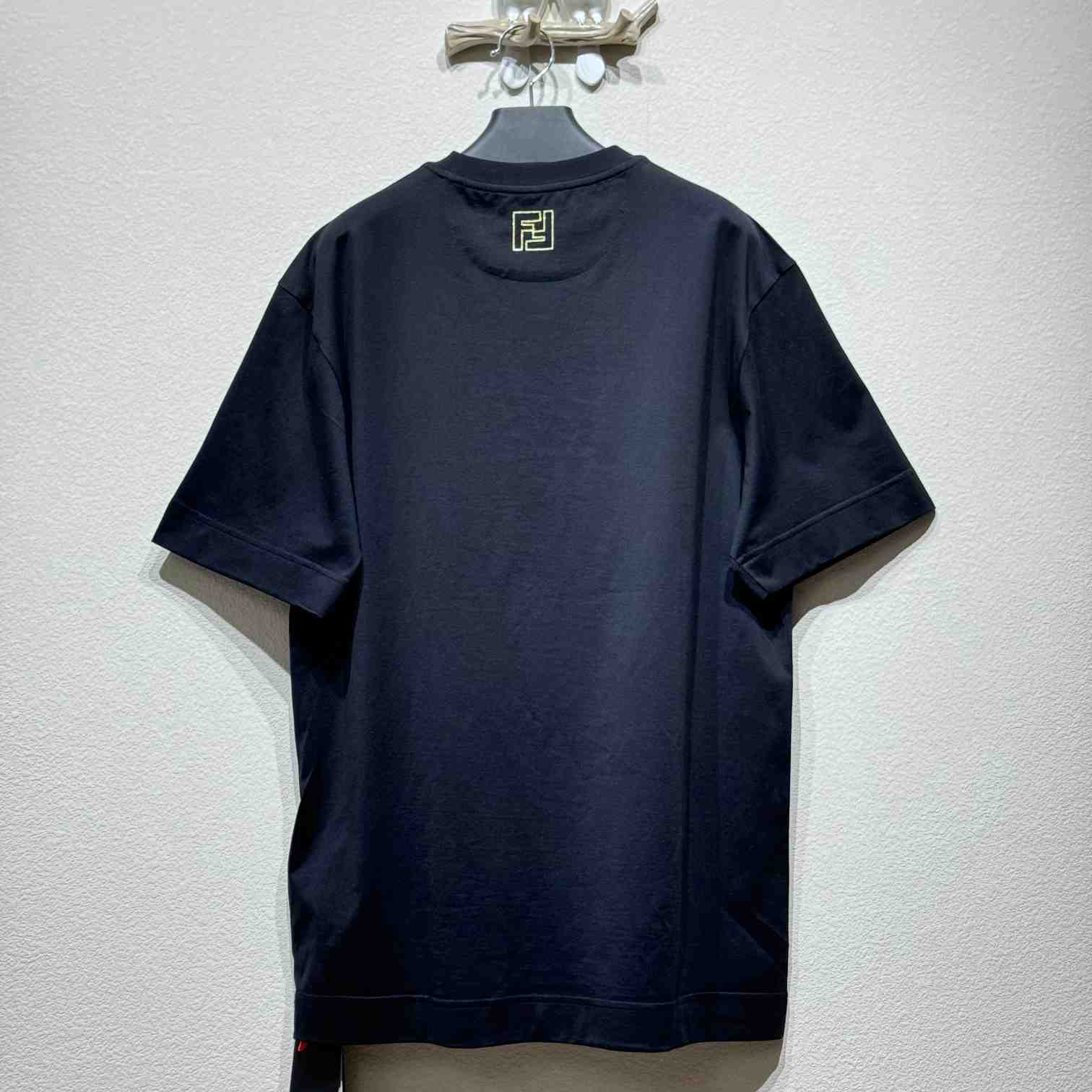 Fendi Black Cotton T-shirt - DesignerGu