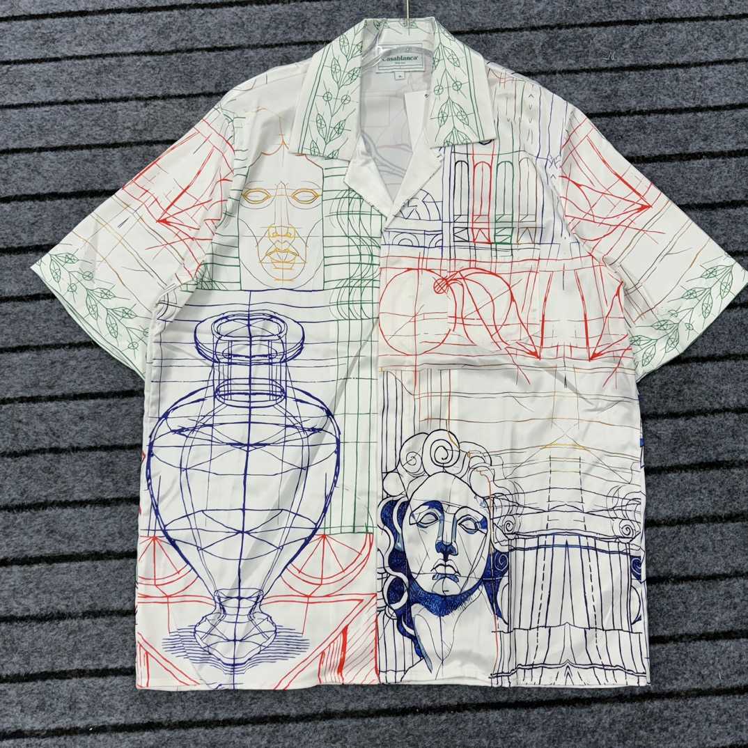 Casablanca Short Sleeve Cuban Collar Shirt - DesignerGu