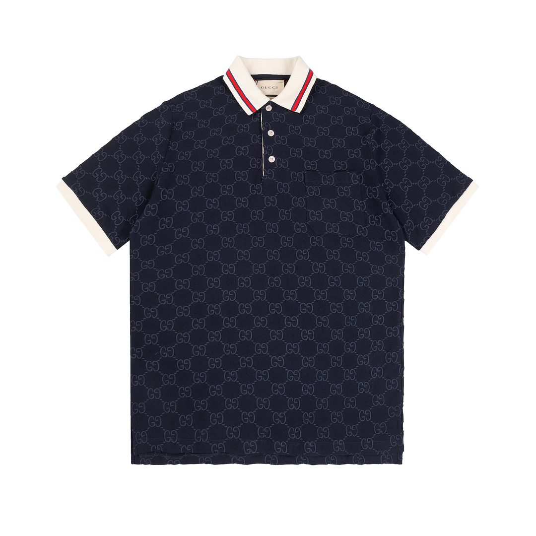 Gucci Cotton polo shirt with GG Embroidery - DesignerGu