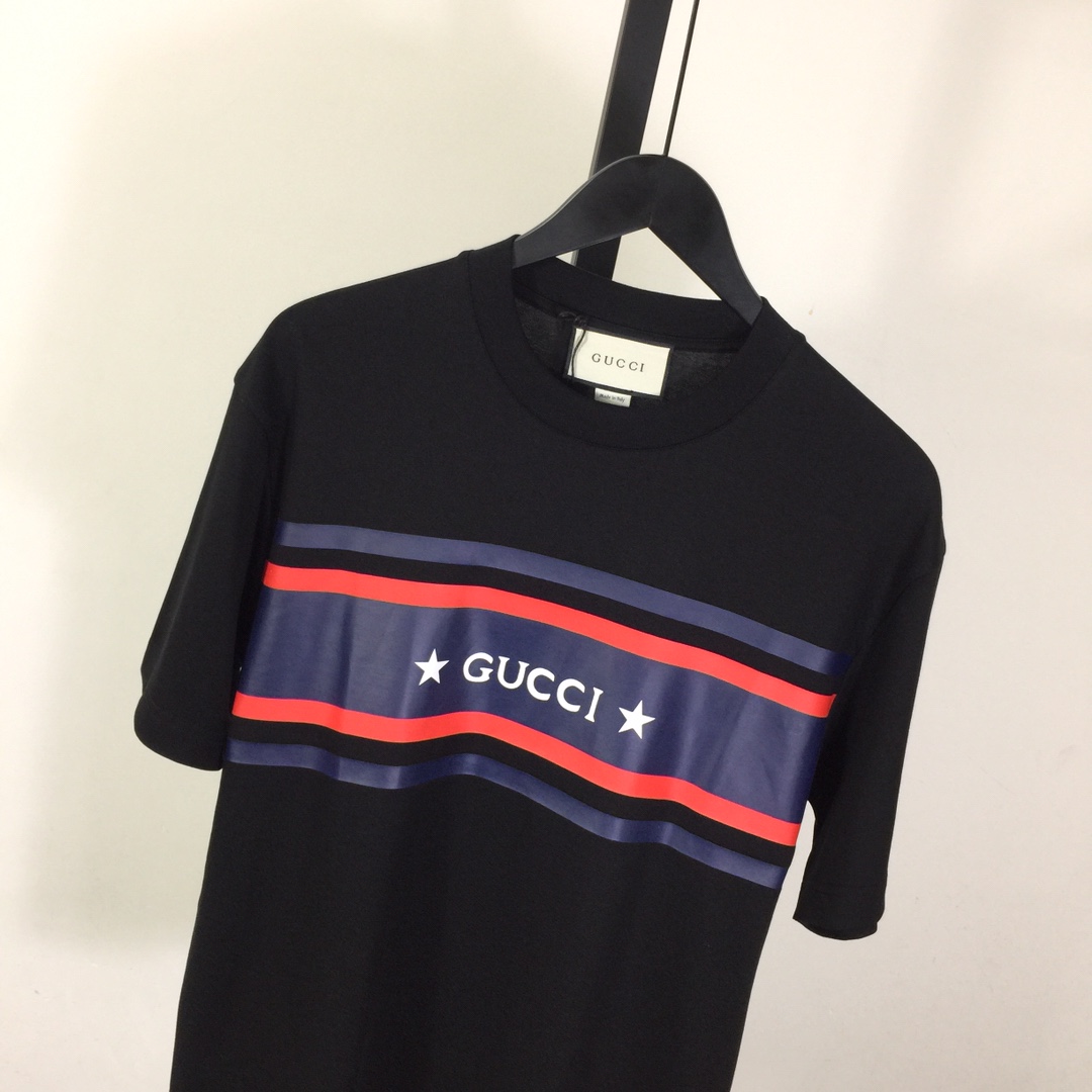 Gucci Cotton Jersey Printed T-shirt   - DesignerGu