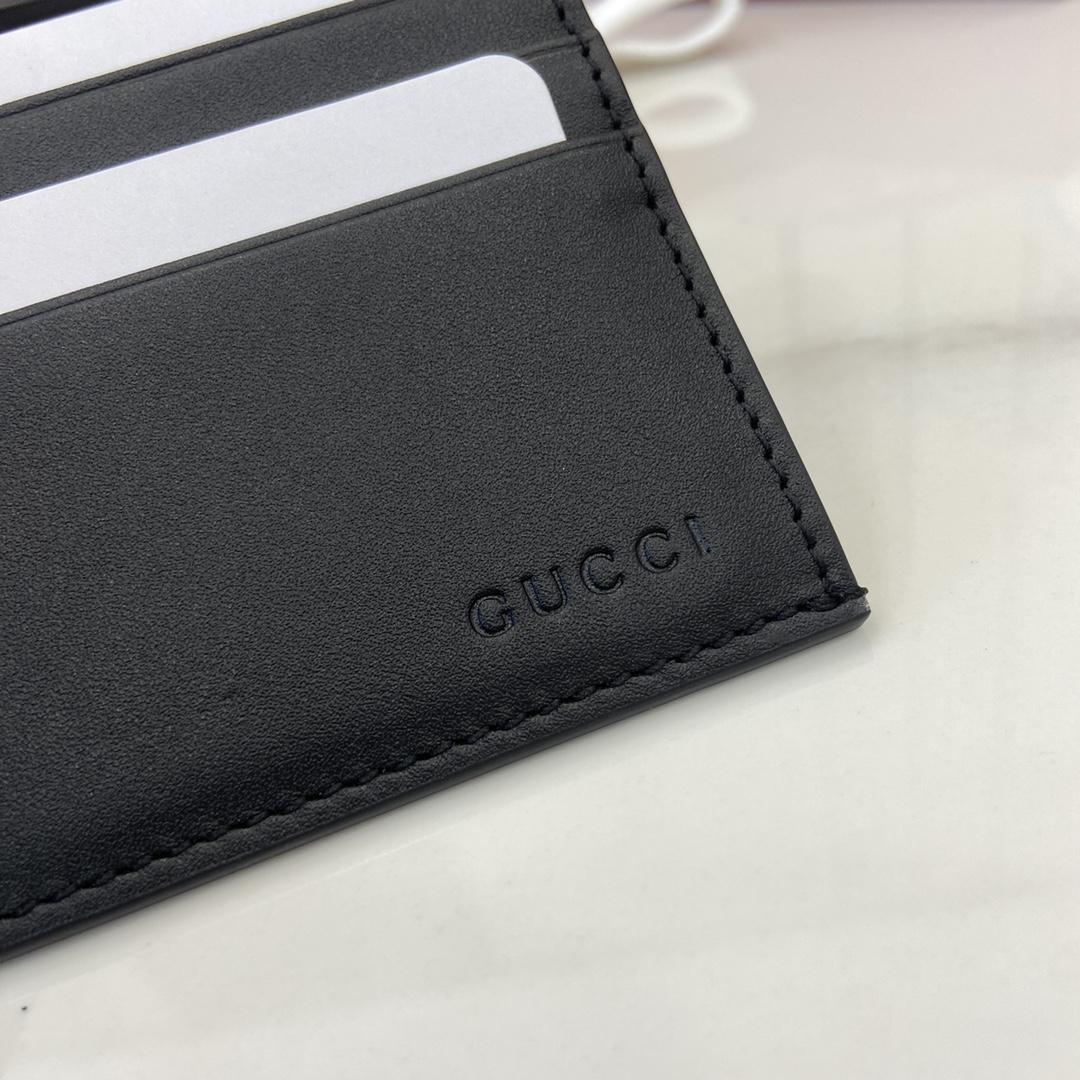 Gucci GG Emblem Embossed Card Case - DesignerGu