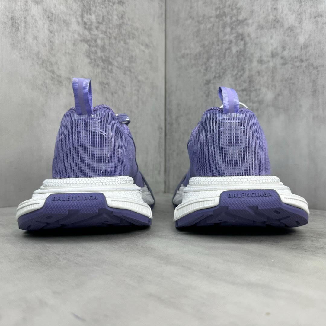 Balenciaga 3XL Net Sneaker In Lilac And White Polyester - DesignerGu