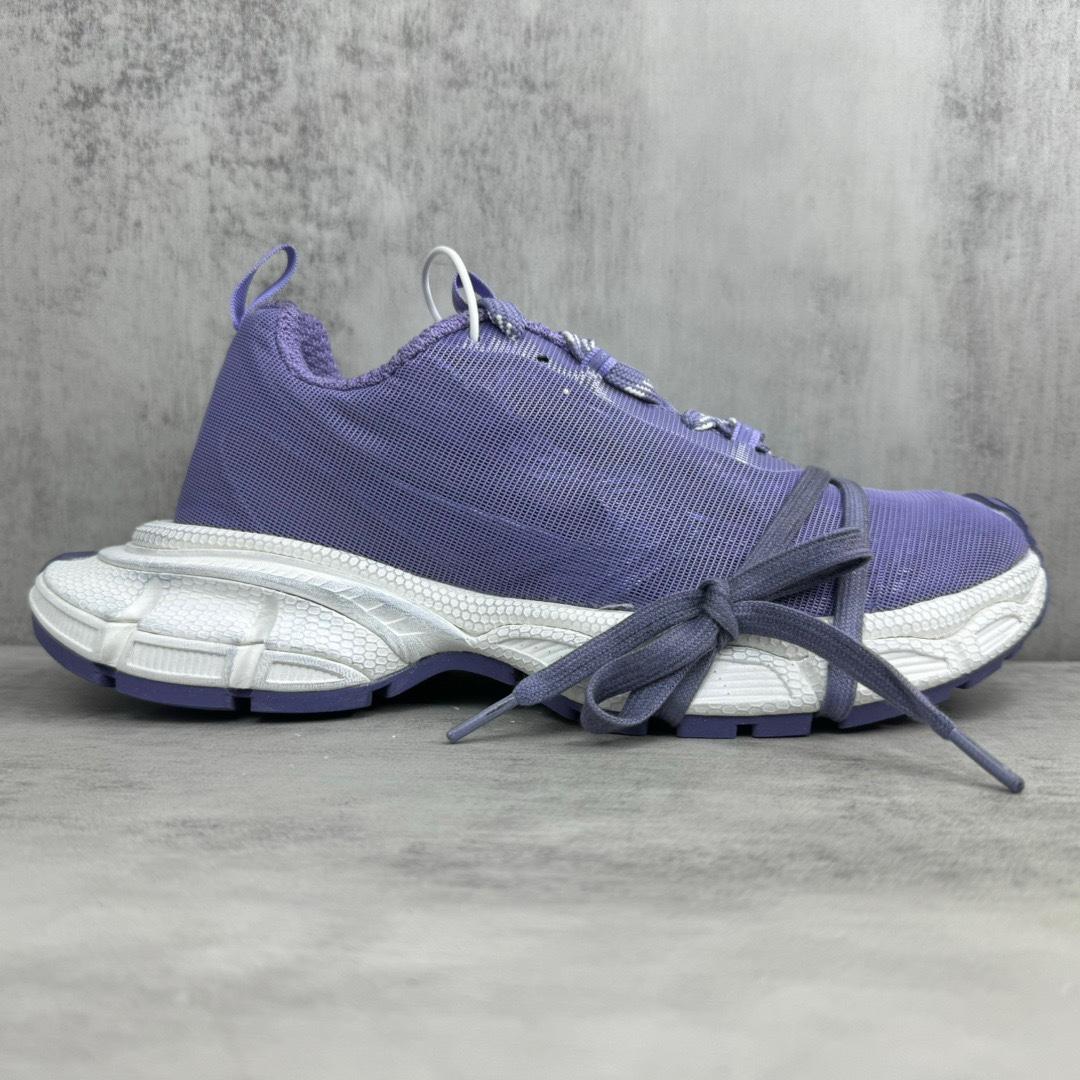 Balenciaga 3XL Net Sneaker In Lilac And White Polyester - DesignerGu