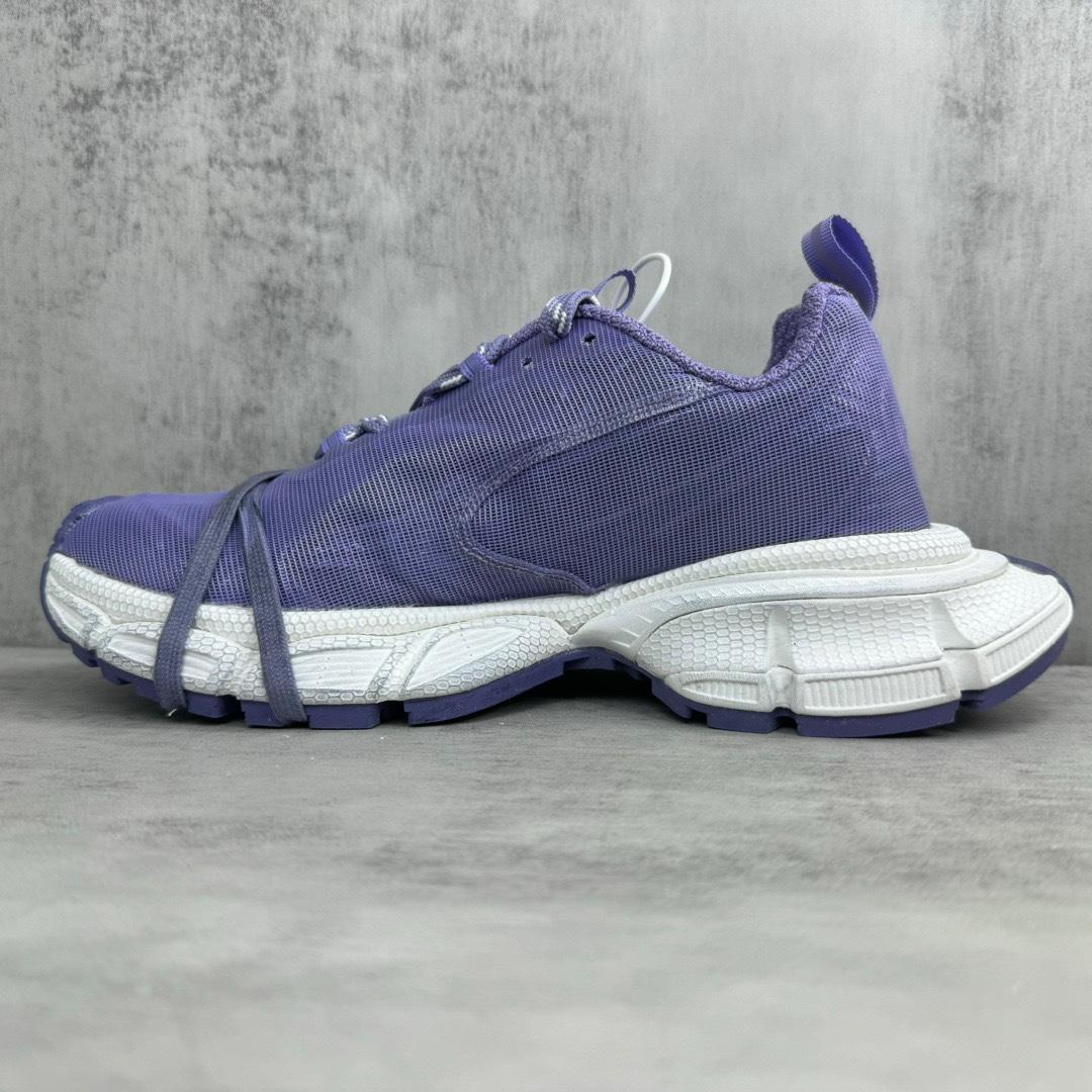 Balenciaga 3XL Net Sneaker In Lilac And White Polyester - DesignerGu