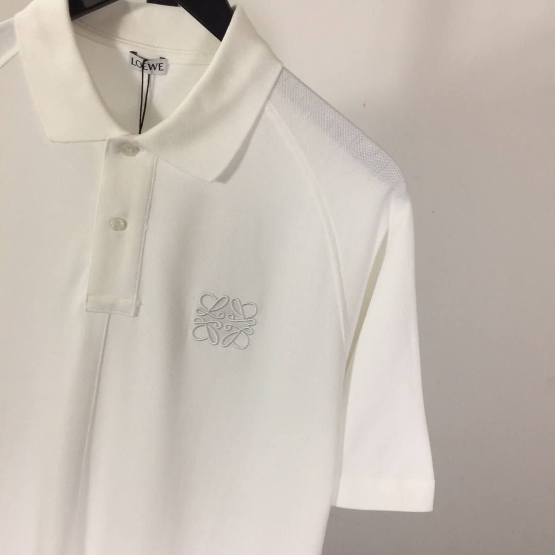 Loewe Logo Cotton Polo Shirt - DesignerGu