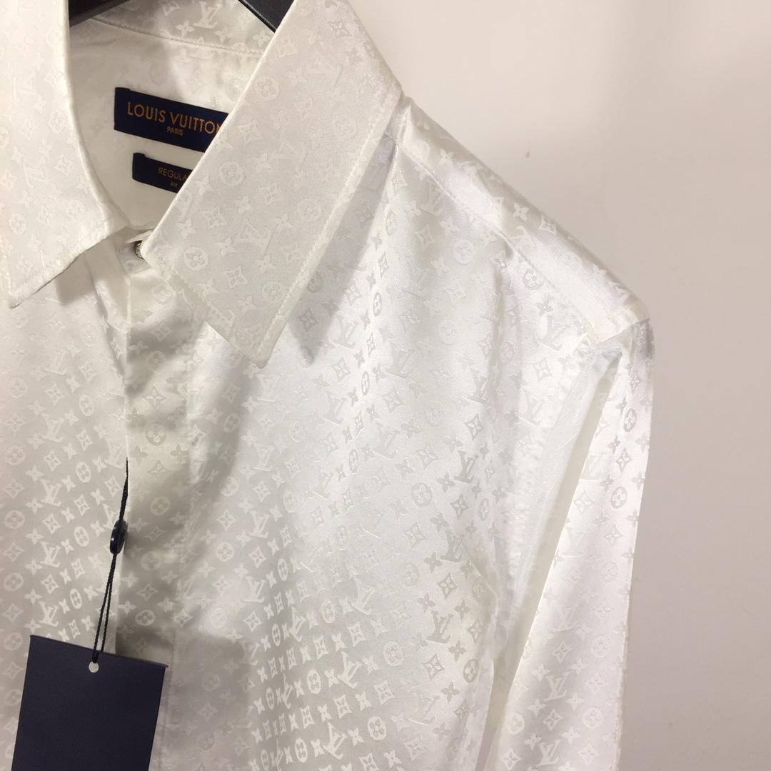 Louis Vuitton Monogram Long-Sleeved Silk Shirt   1AFJUE - DesignerGu