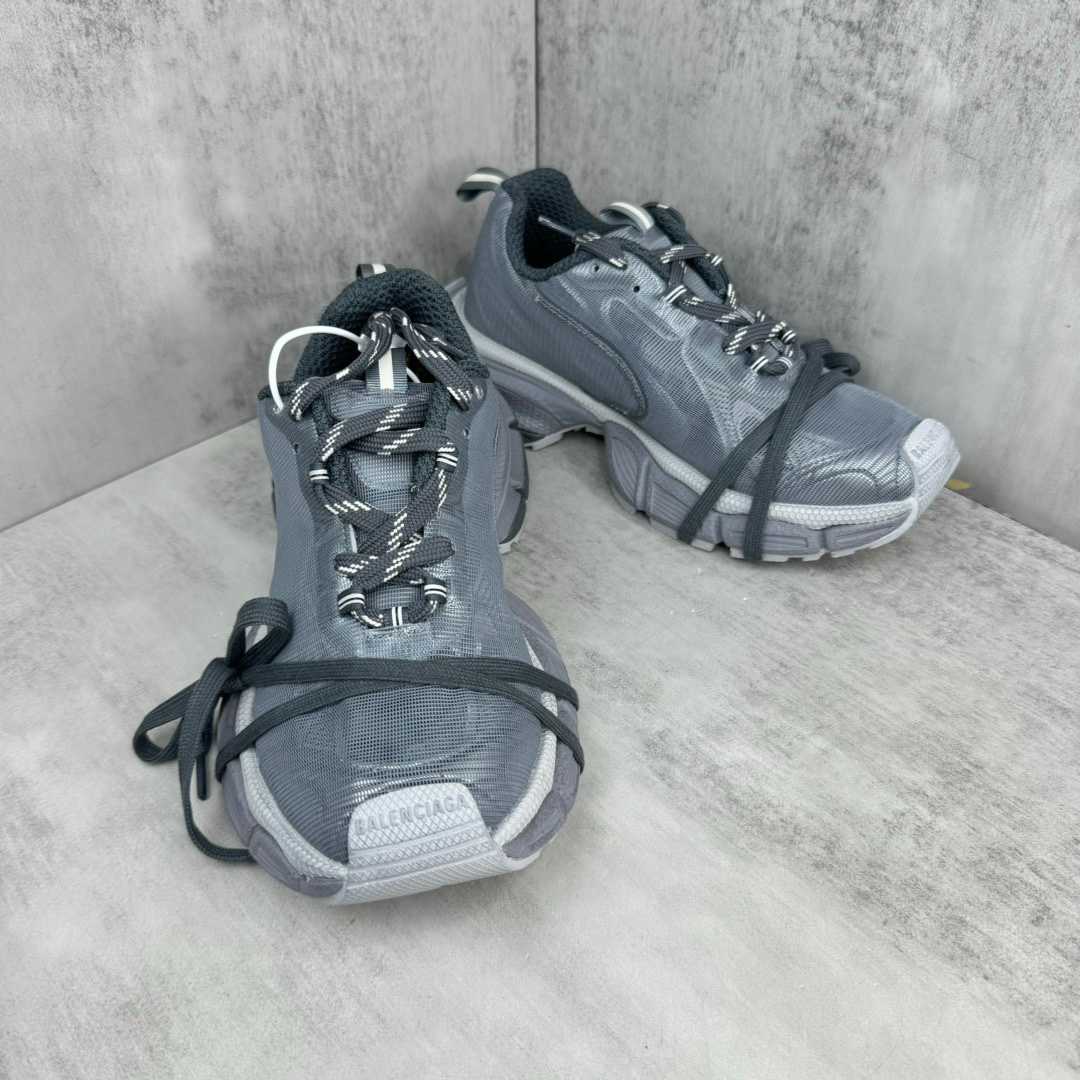 Balenciaga 3XL Net Sneaker In Grey Polyester - DesignerGu