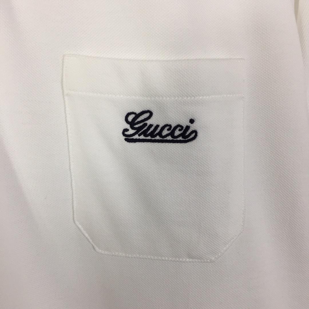 Gucci Cotton Piquet Polo Shirt - DesignerGu