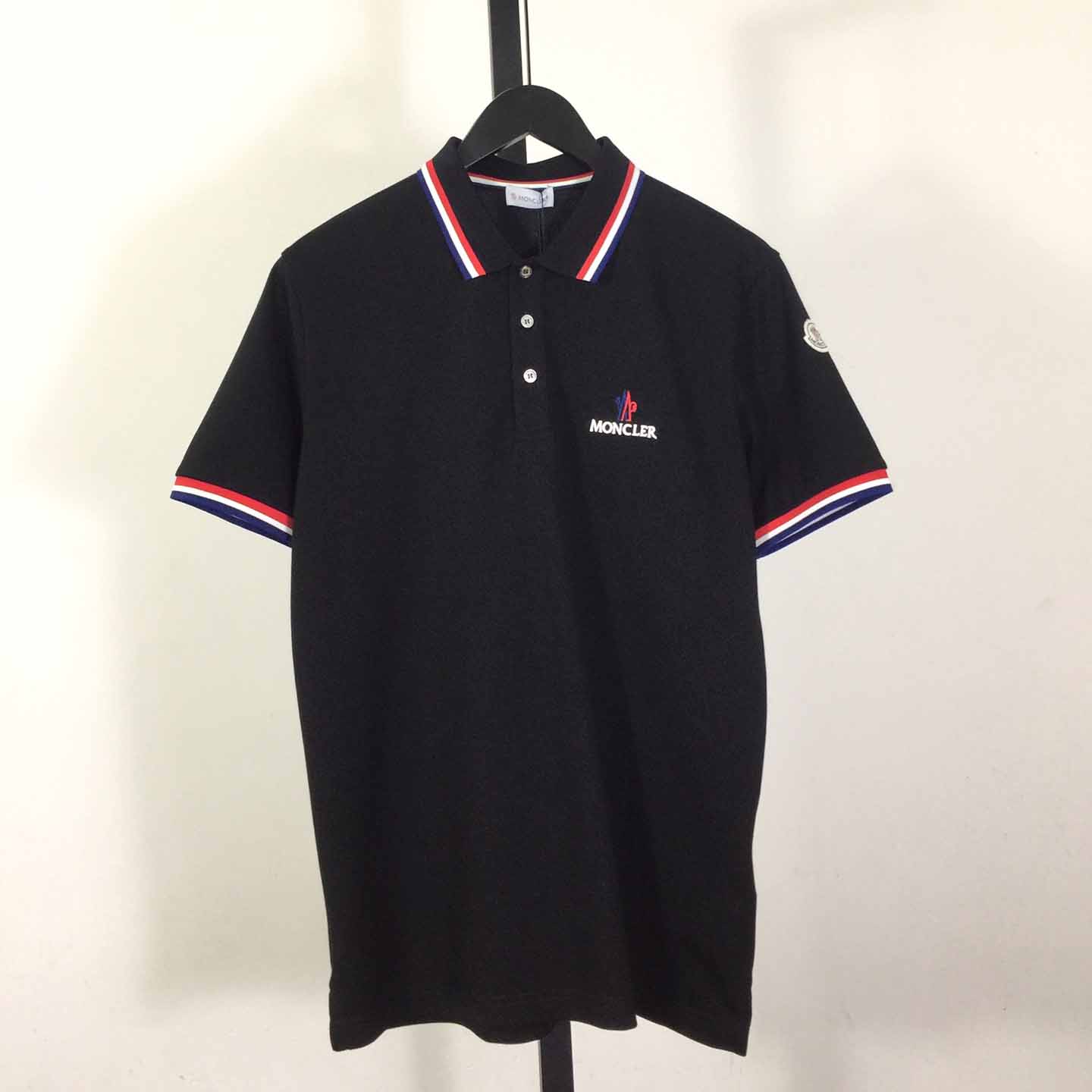 Moncler Logo Cotton Polo Shirt - DesignerGu