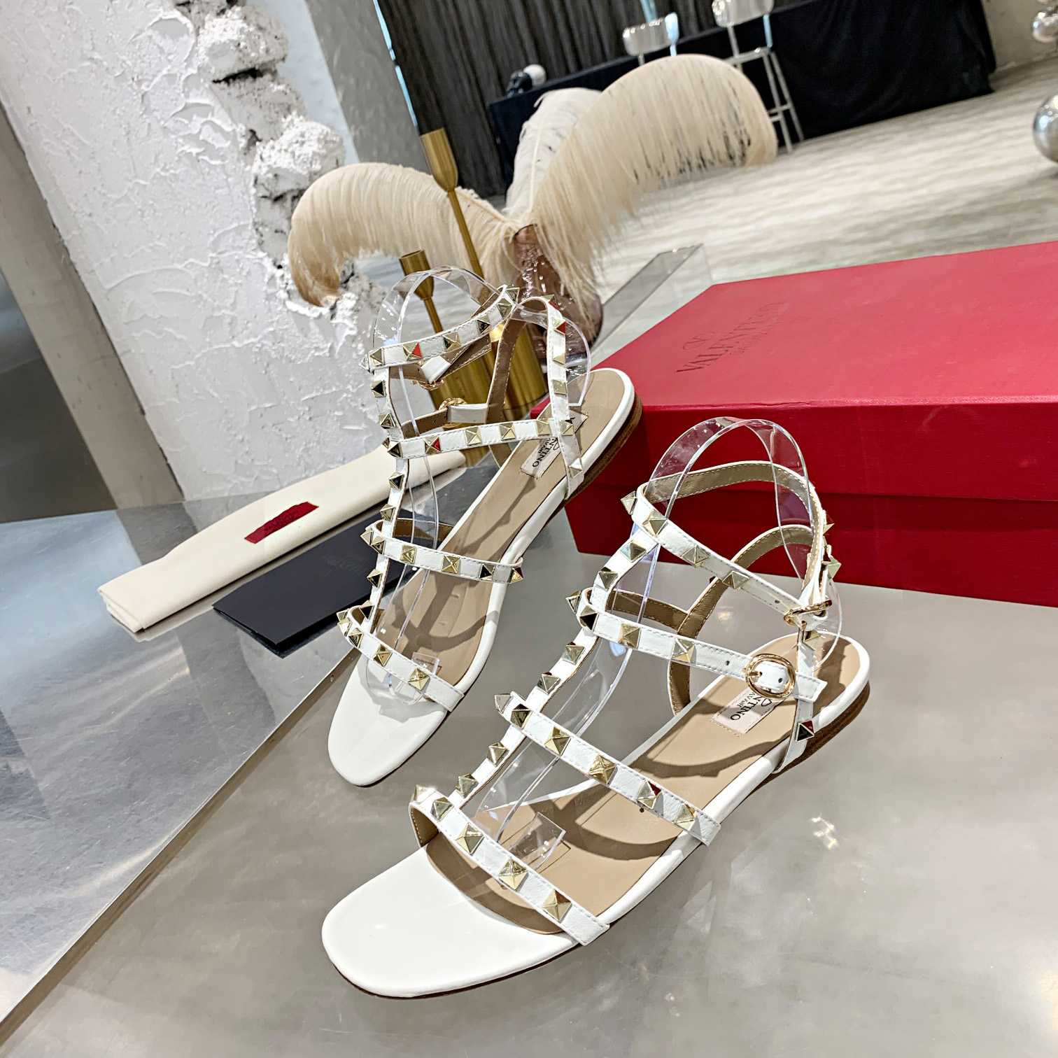 Valenti Garavani Rockstud Caged-straps Sandals - DesignerGu