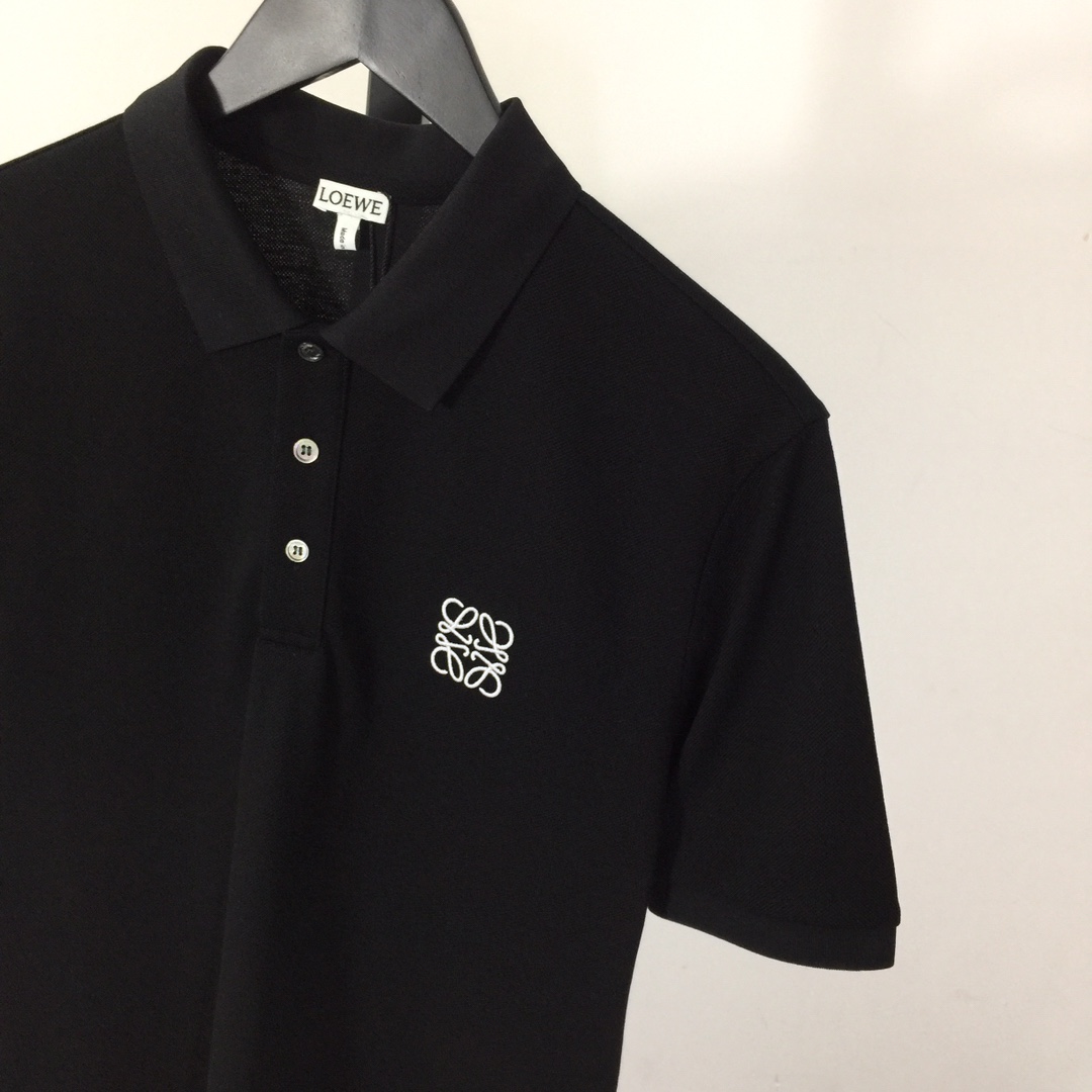 Loewe Logo Cotton Polo Shirt - DesignerGu