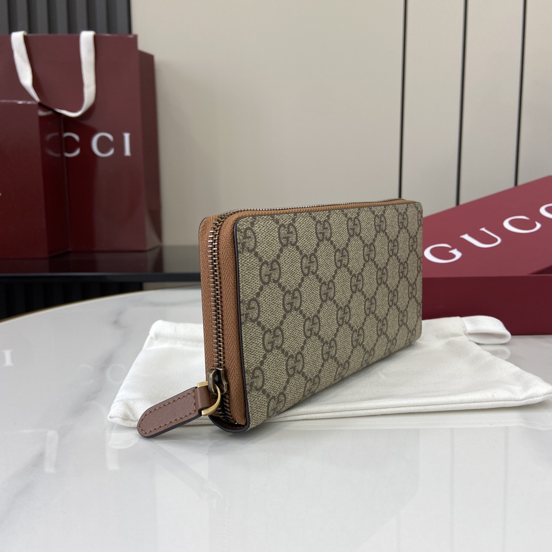 Gucci GG Emblem Around Wallet - DesignerGu