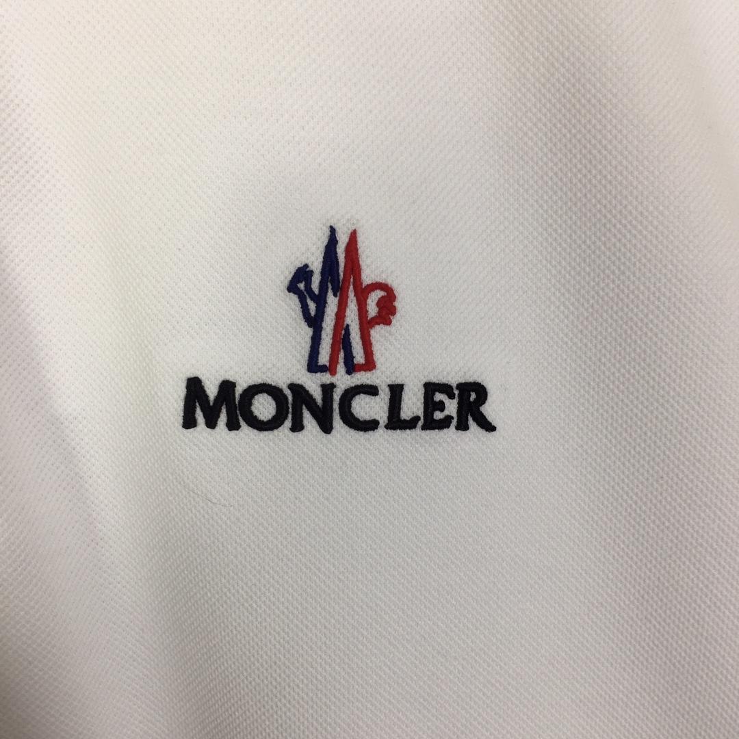 Moncler Logo Cotton Polo Shirt - DesignerGu