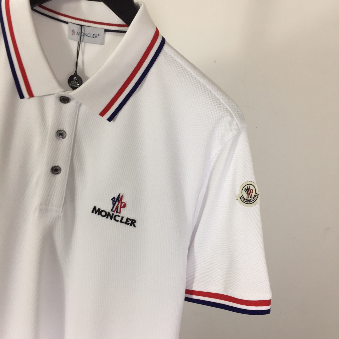 Moncler Logo Cotton Polo Shirt - DesignerGu