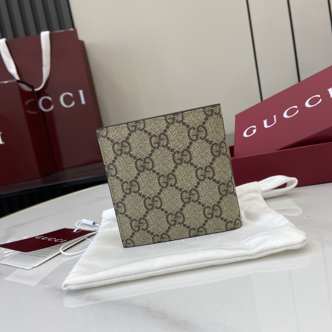 Gucci GG Emblem Bi-fold Wallet  - DesignerGu