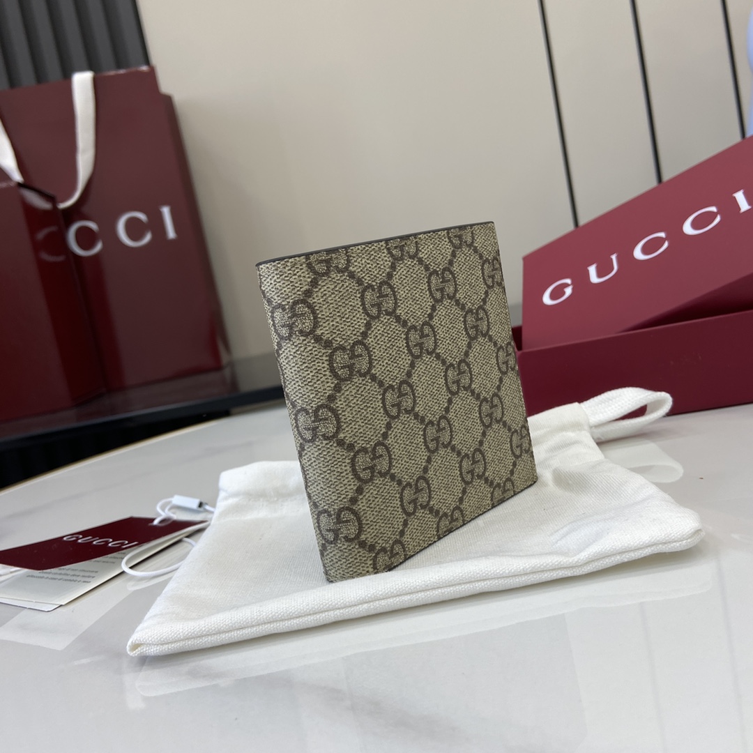 Gucci GG Emblem Bi-fold Wallet  - DesignerGu