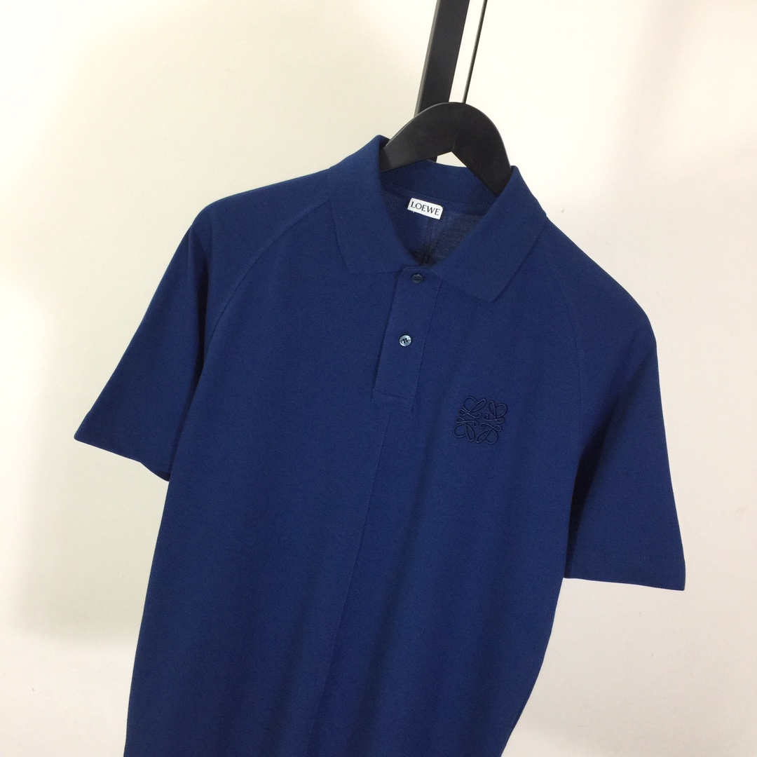 Loewe Logo Cotton Polo Shirt - DesignerGu