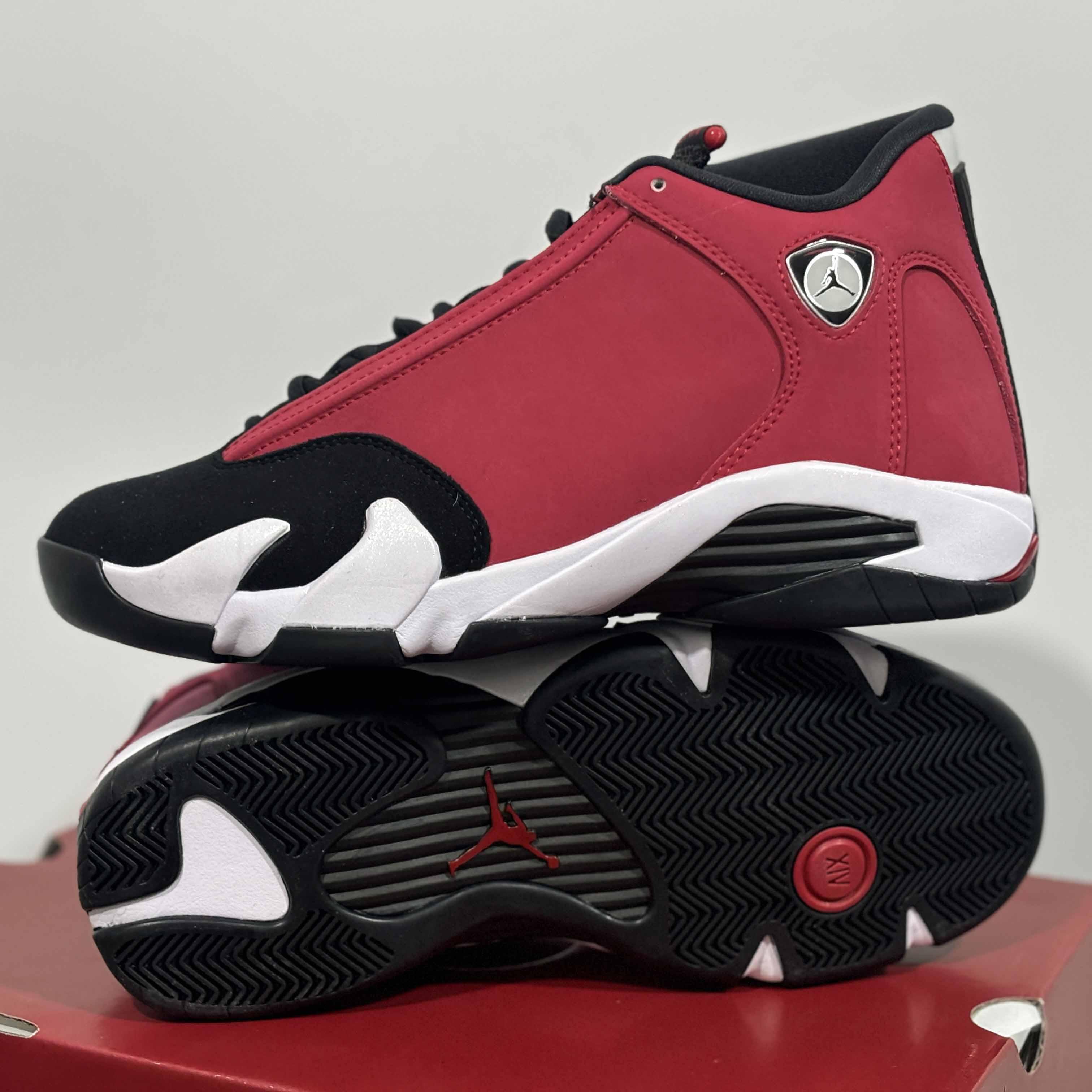 Air Jordan 14 Retro Gym Red Sneakers       487471-006 - DesignerGu