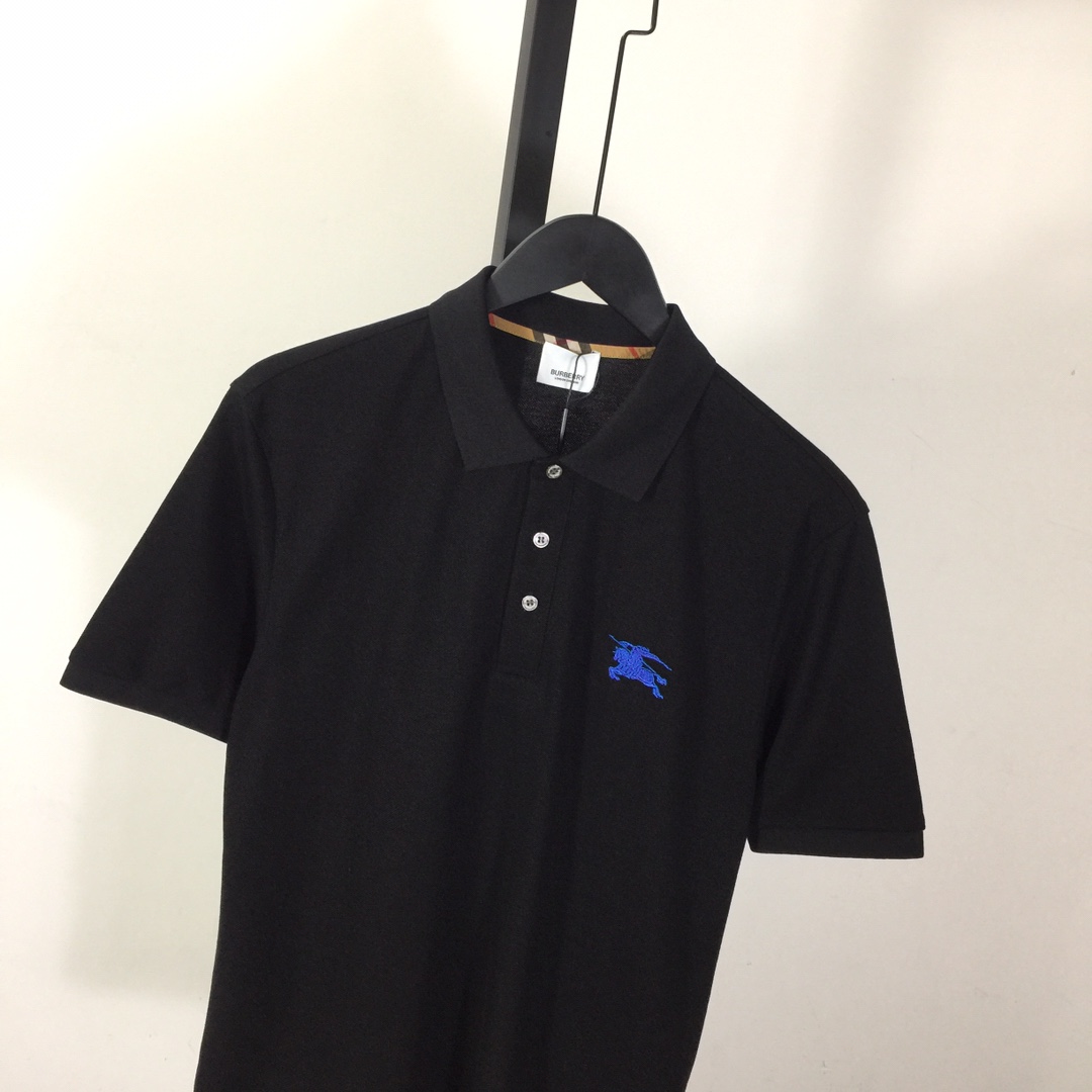 Burberry Logo Cotton Polo Shirt - DesignerGu