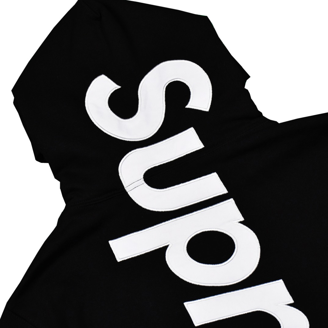 Supreme Satin Appliqué Hooded Sweatshirt - DesignerGu