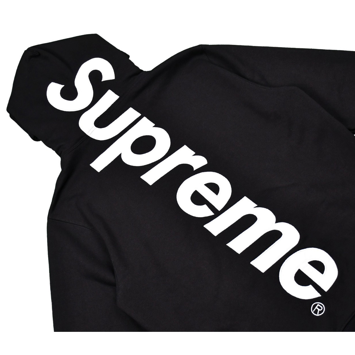 Supreme Satin Appliqué Hooded Sweatshirt - DesignerGu