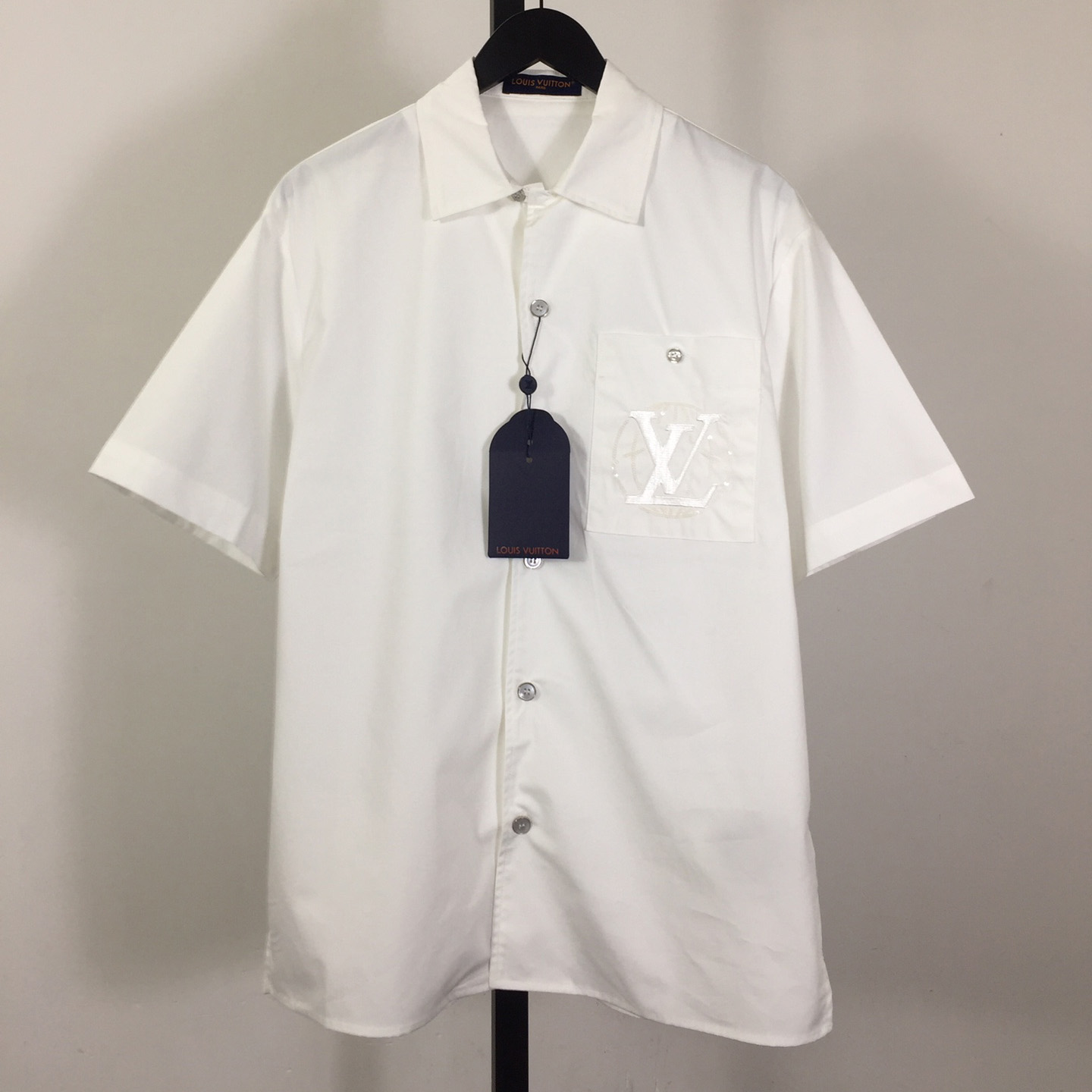 Louis Vuitton Embroidered Short-Sleeved Cotton Shirt    - DesignerGu