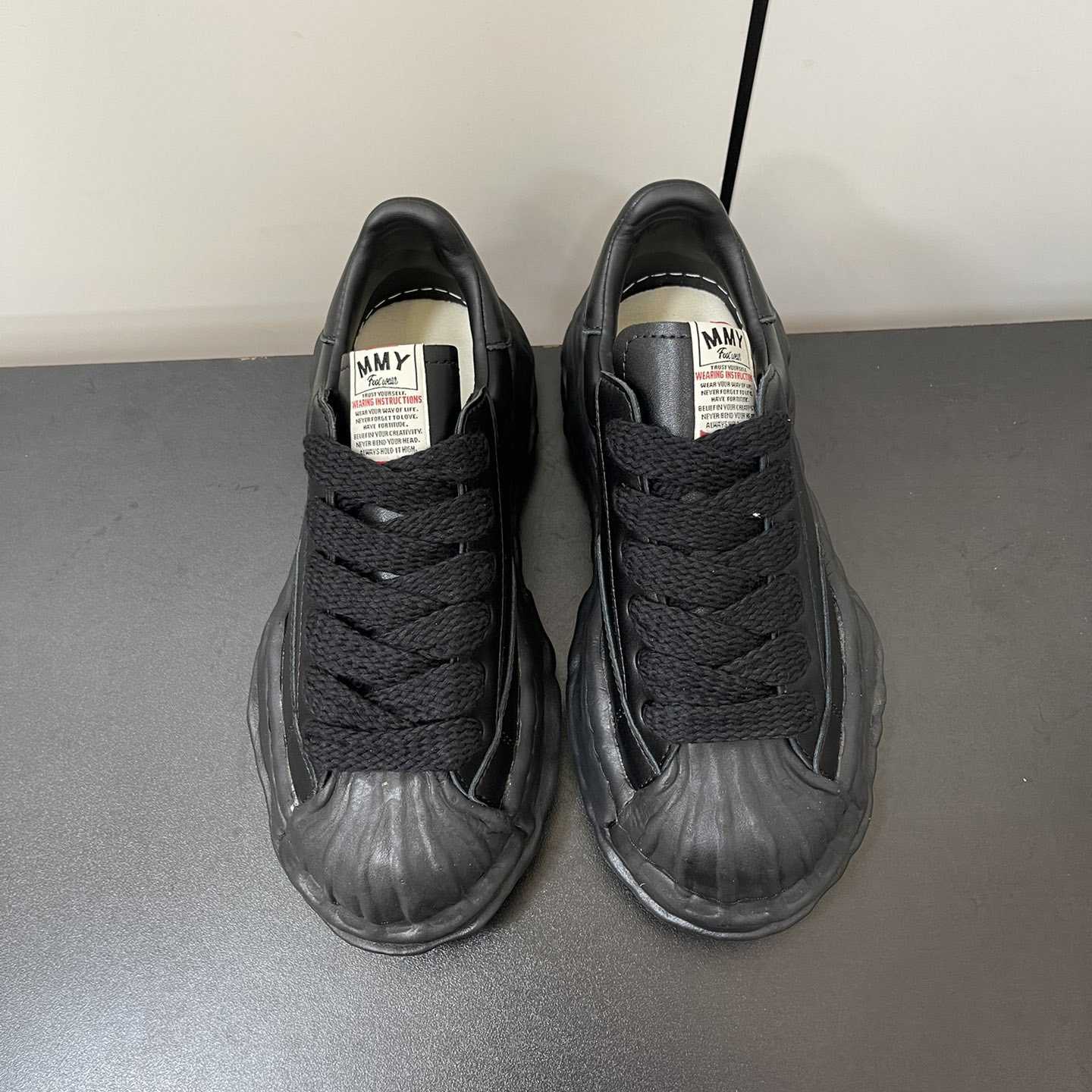 Maison Mihara Yasuhiro Blakey OG Sole Leather Sneakers - DesignerGu