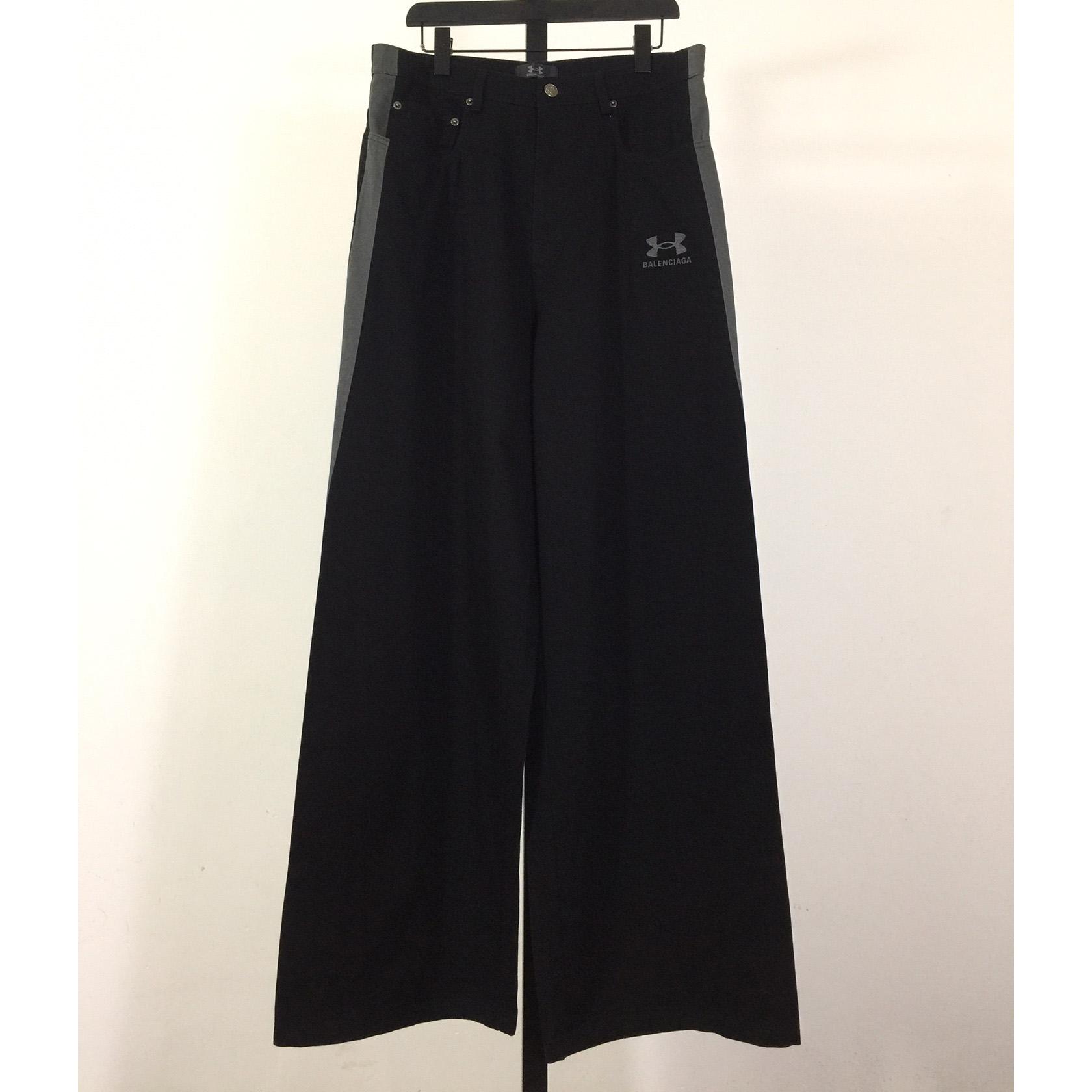 Balenciaga Under Armour® Tracksuit Denim Pants In Black  - DesignerGu