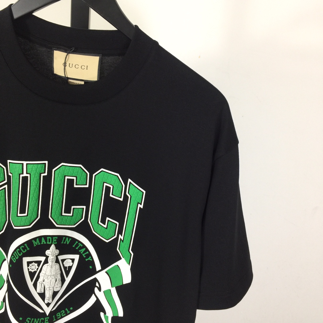 Gucci Cotton jersey printed T-shirt   - DesignerGu