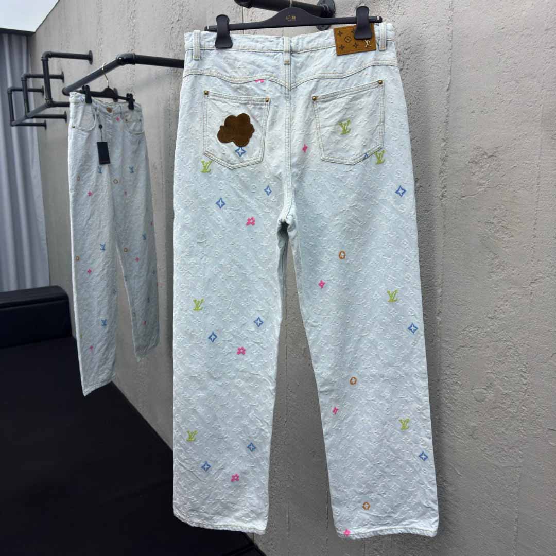 Louis Vuitton x Tyler The Creator Monogram Dnim Pants - DesignerGu