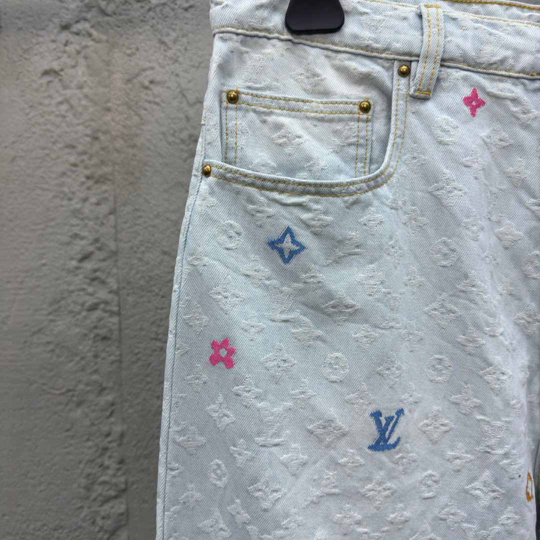 Louis Vuitton x Tyler The Creator Monogram Dnim Pants - DesignerGu