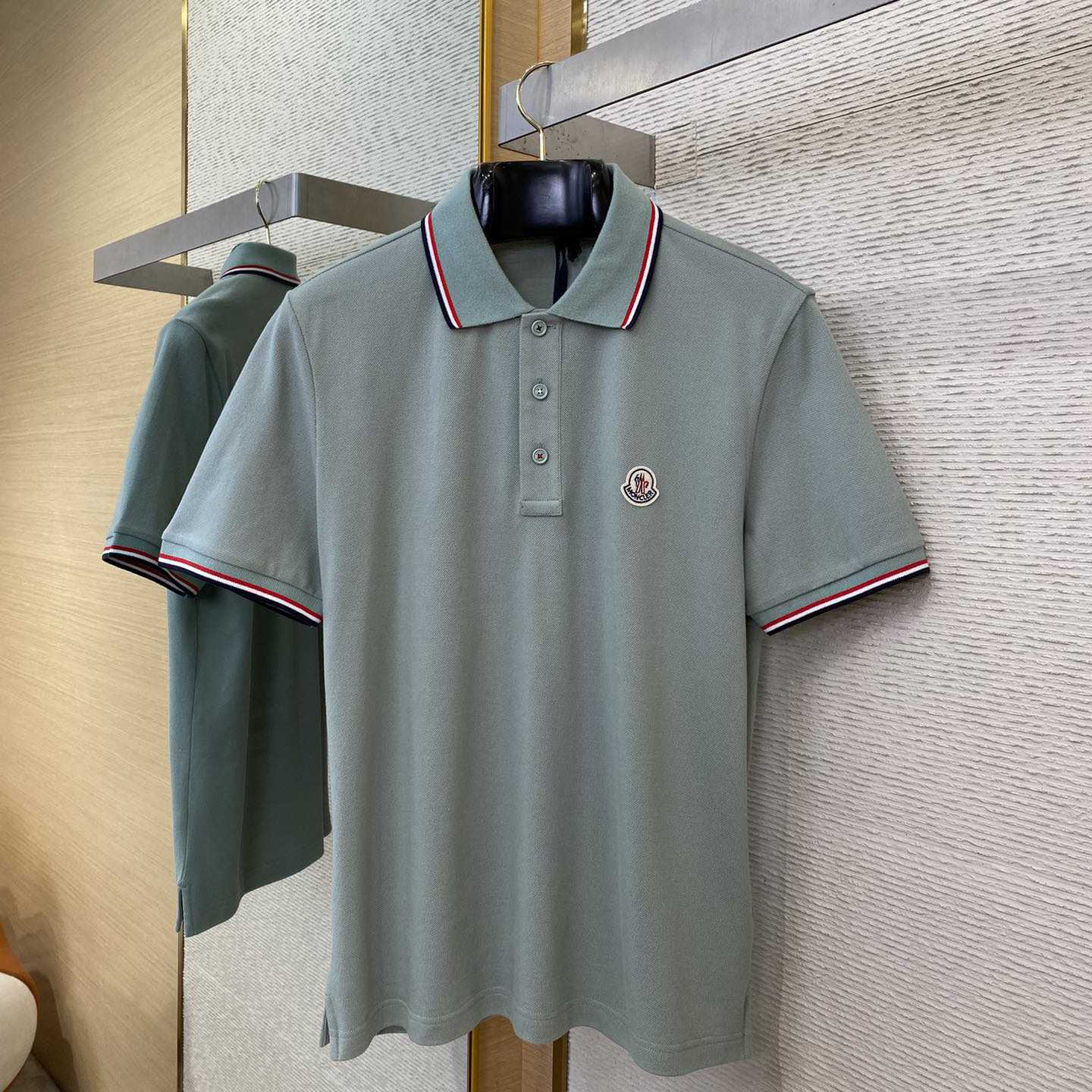 Moncler Logo Cotton Polo Shirt - DesignerGu