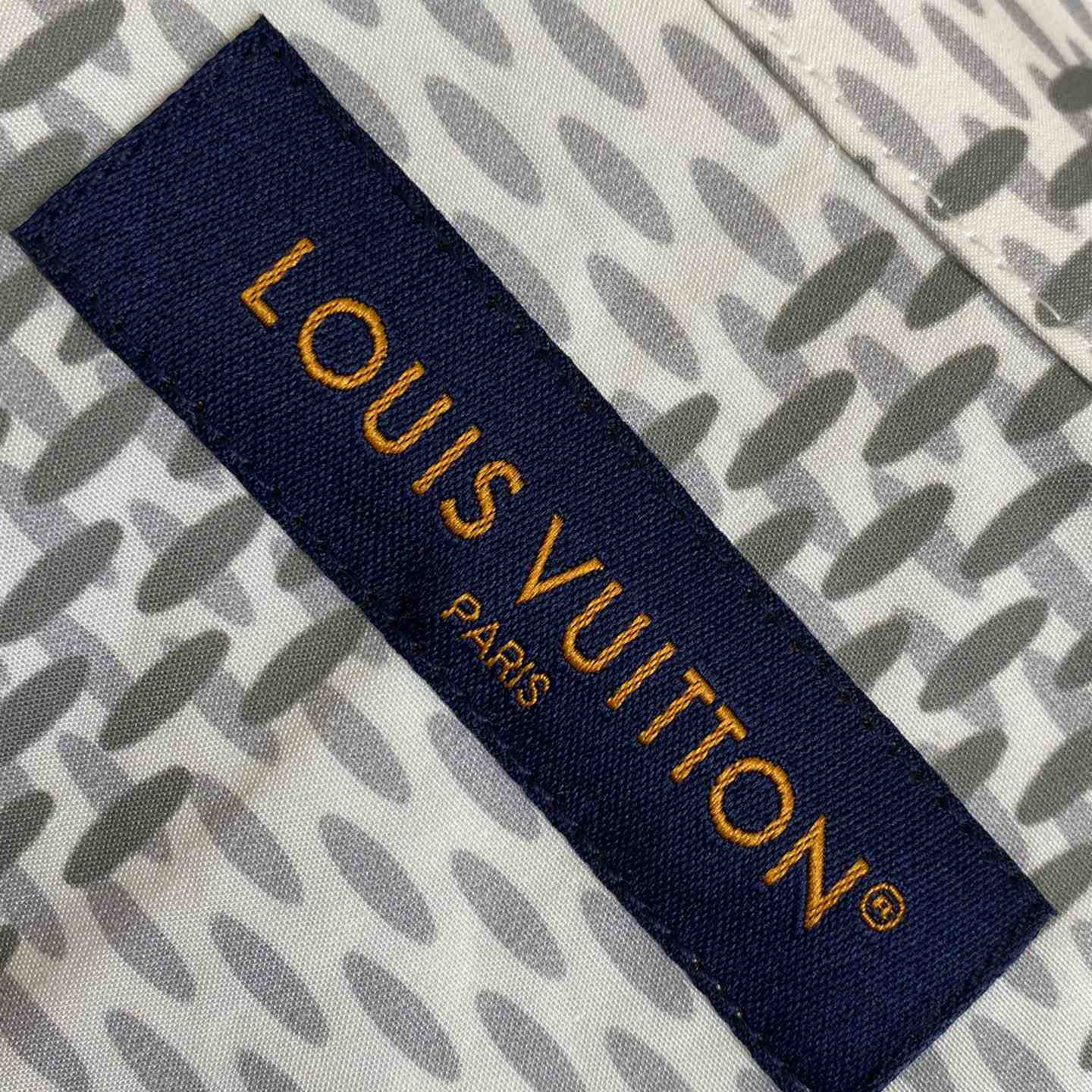 Louis Vuitton Damier Long-Sleeved Classic Cotton Shirt   1AFJDA - DesignerGu