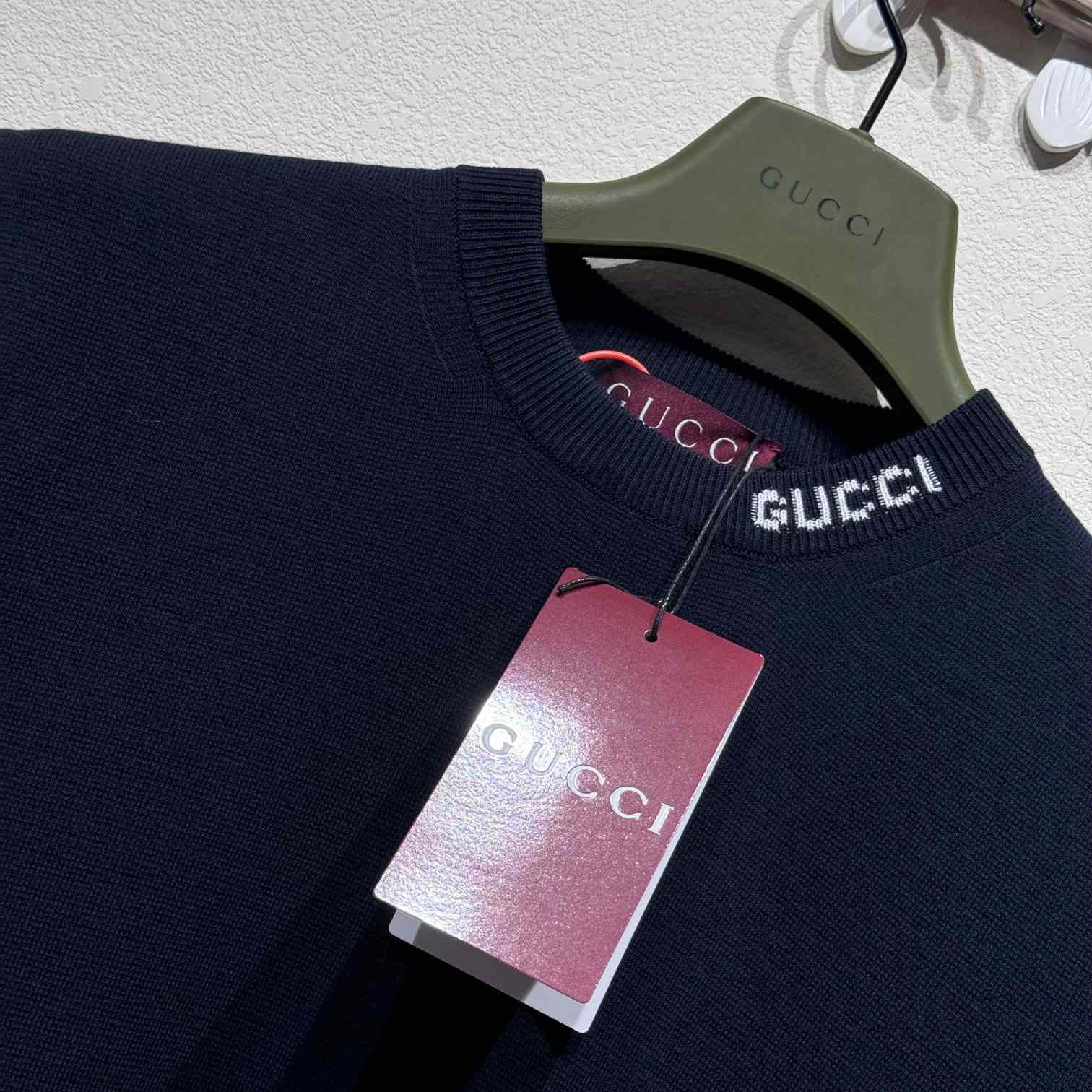 Gucci Silk Cotton T-shirt With Gucci Intarsia - DesignerGu