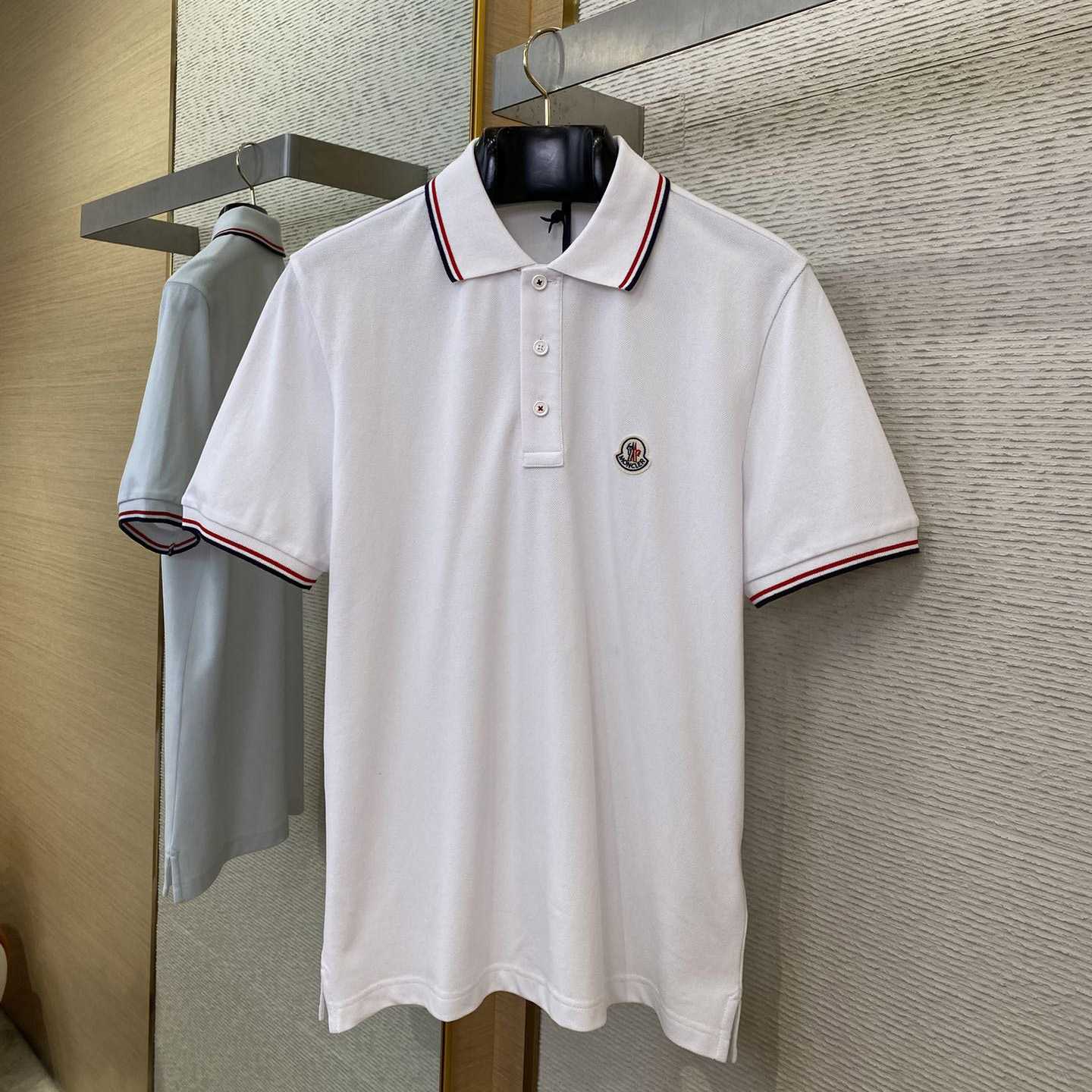 Moncler Logo Cotton Polo Shirt - DesignerGu