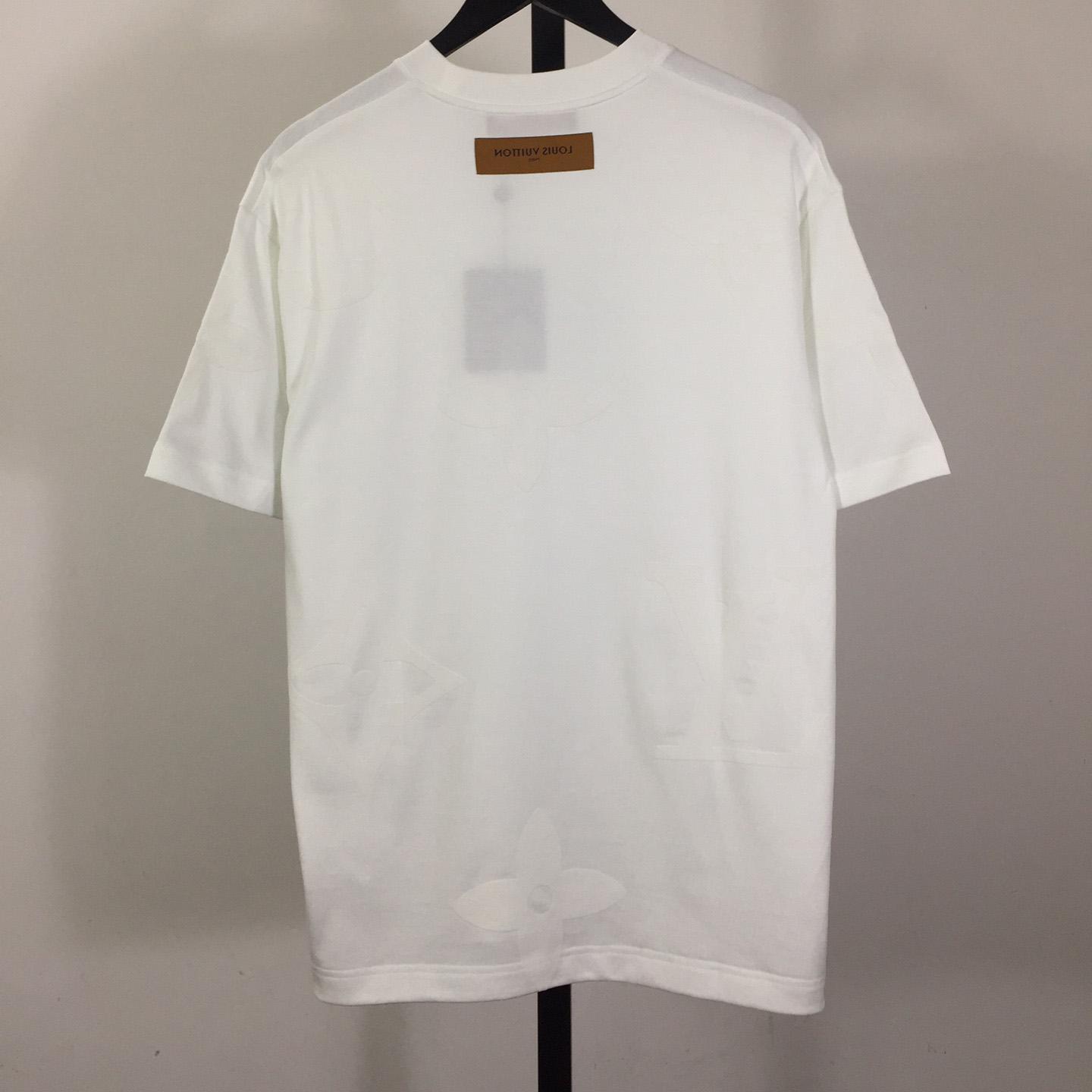 Louis Vuitton Monogram Short-Sleeved Cotton Crewneck - DesignerGu