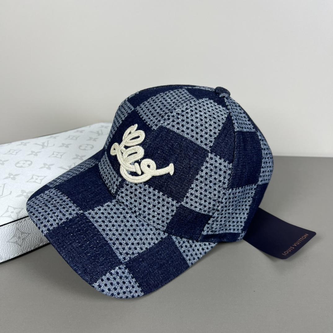 Louis Vuitton Damier 3D Denim Cap - DesignerGu