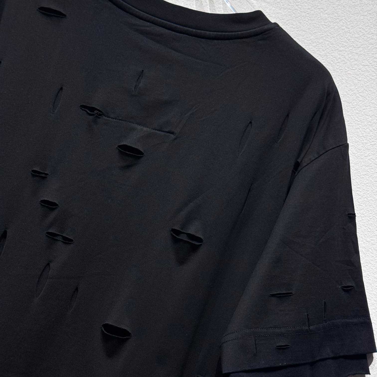 Givenchy Black Destroyed T-Shirt  - DesignerGu