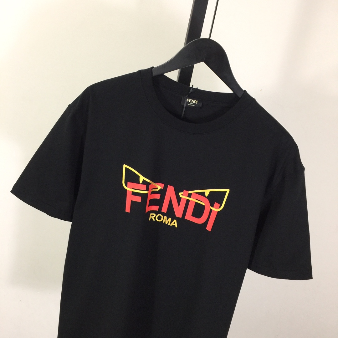 Fendi Lunar New Year Black Cotton T-shirt - DesignerGu