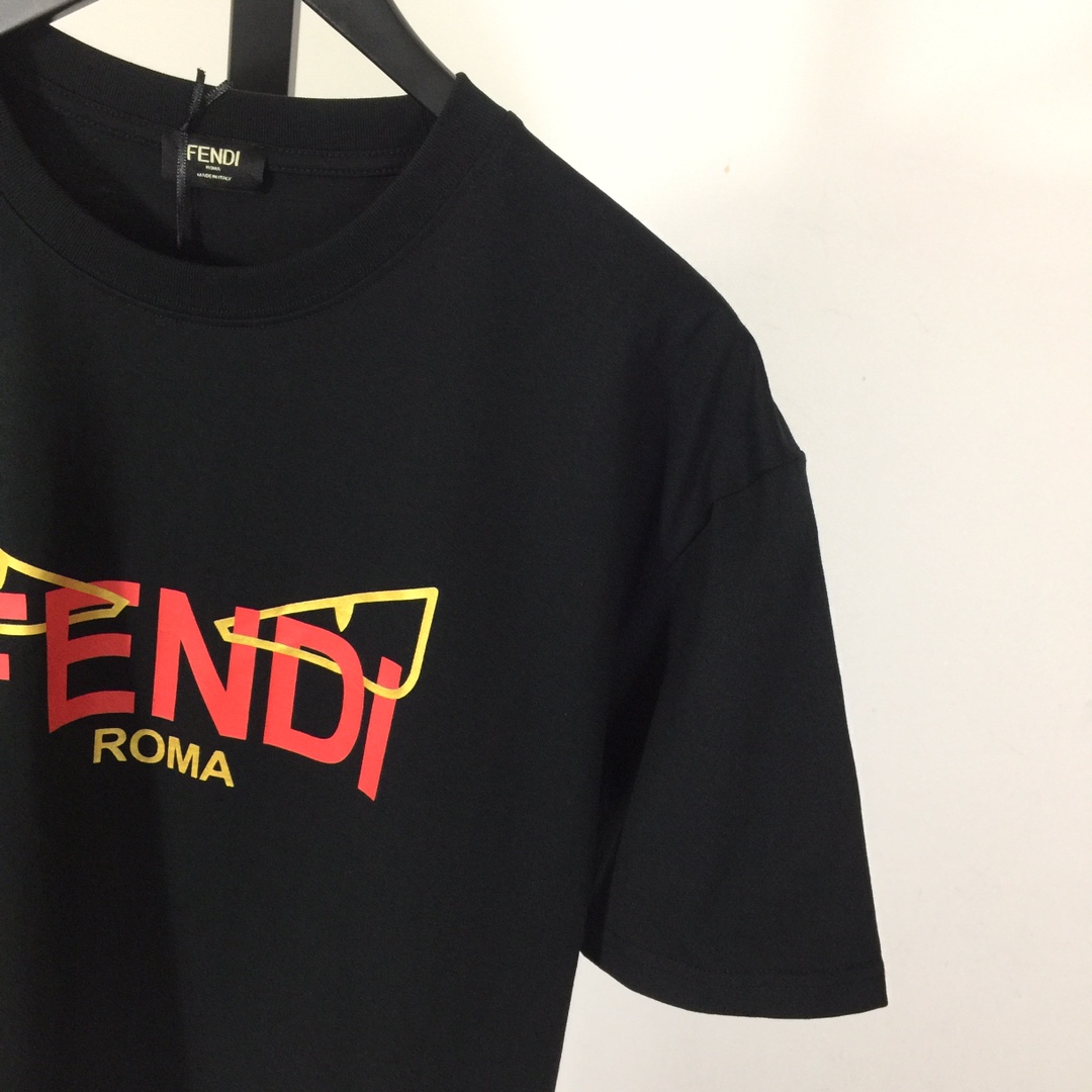 Fendi Lunar New Year Black Cotton T-shirt - DesignerGu