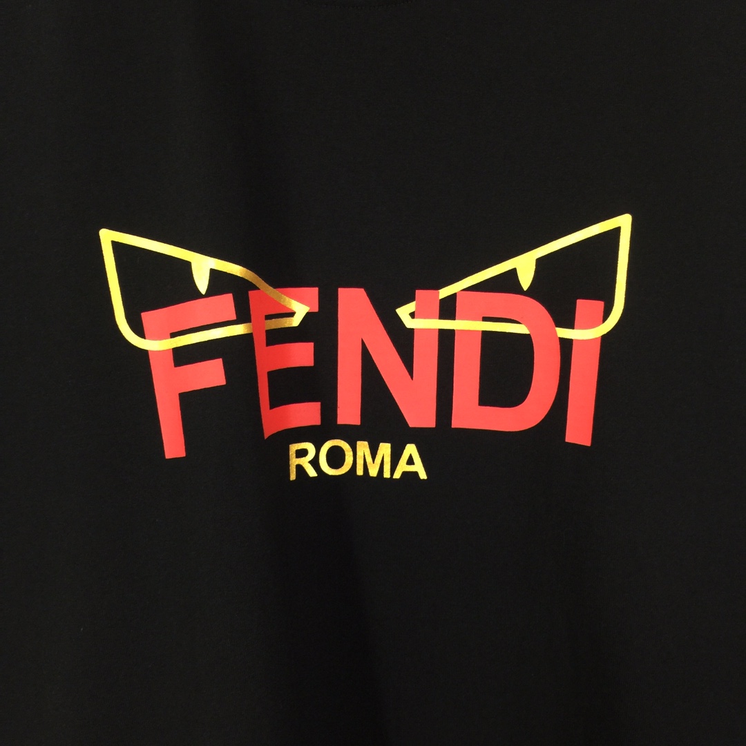 Fendi Lunar New Year Black Cotton T-shirt - DesignerGu