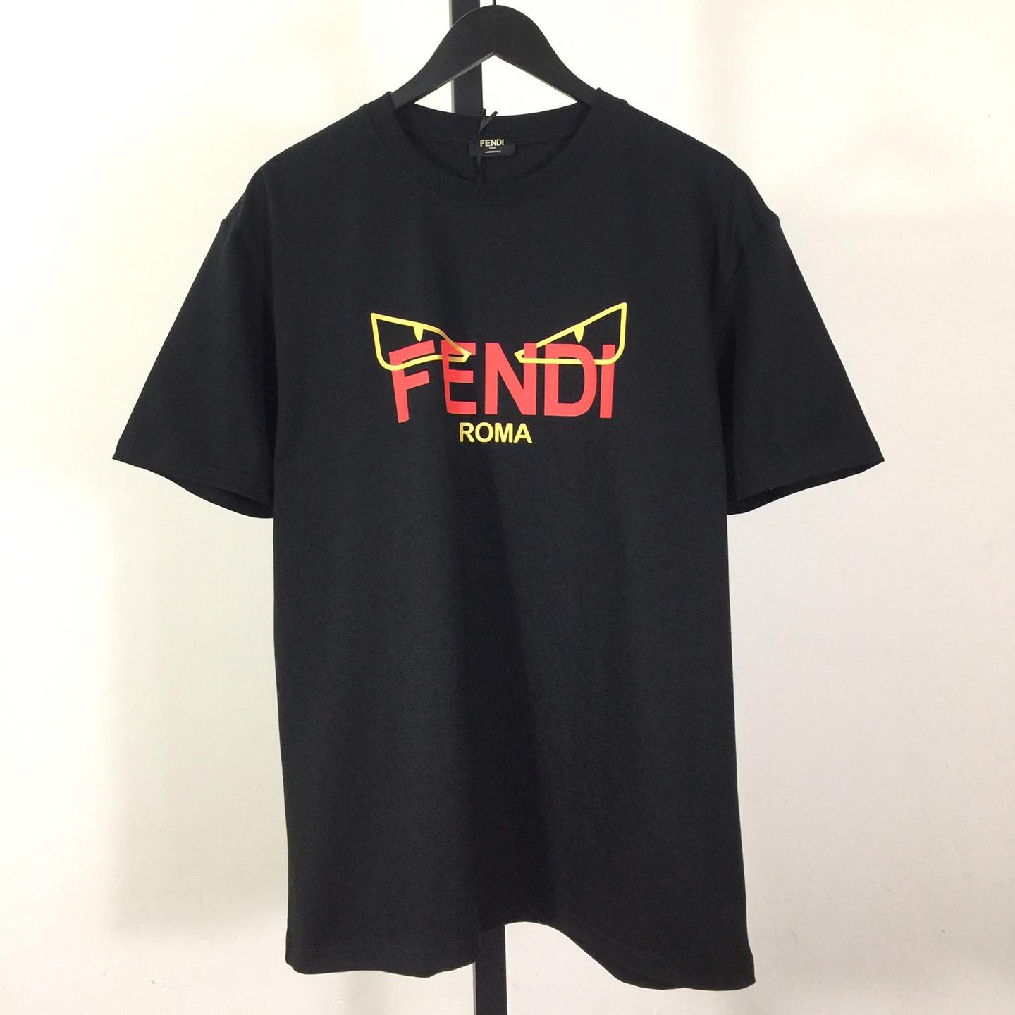 Fendi Lunar New Year Black Cotton T-shirt - DesignerGu