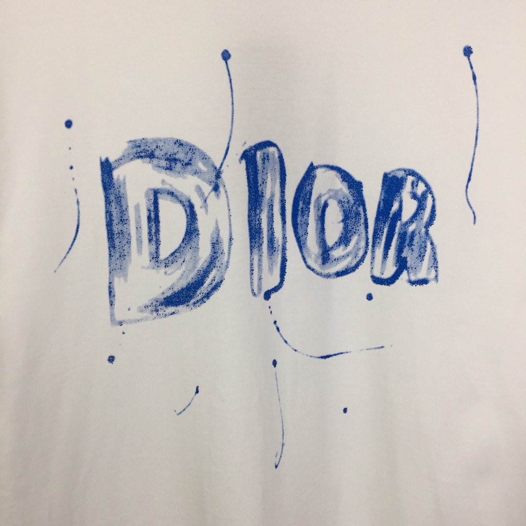 Dior Logo Cotton T-Shirt  - DesignerGu